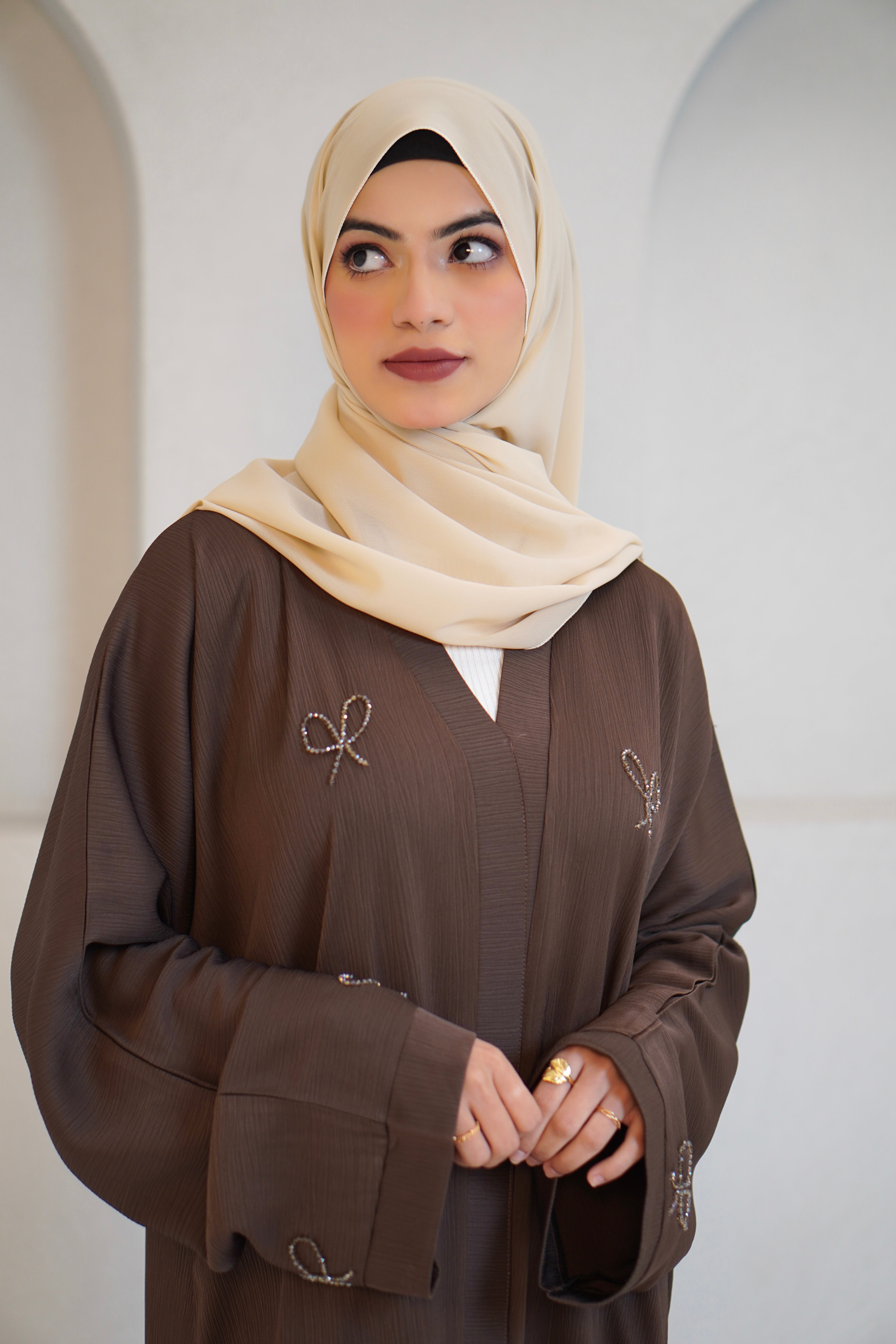COQUETTE ABAYAH - CHOCOLATE BROWN