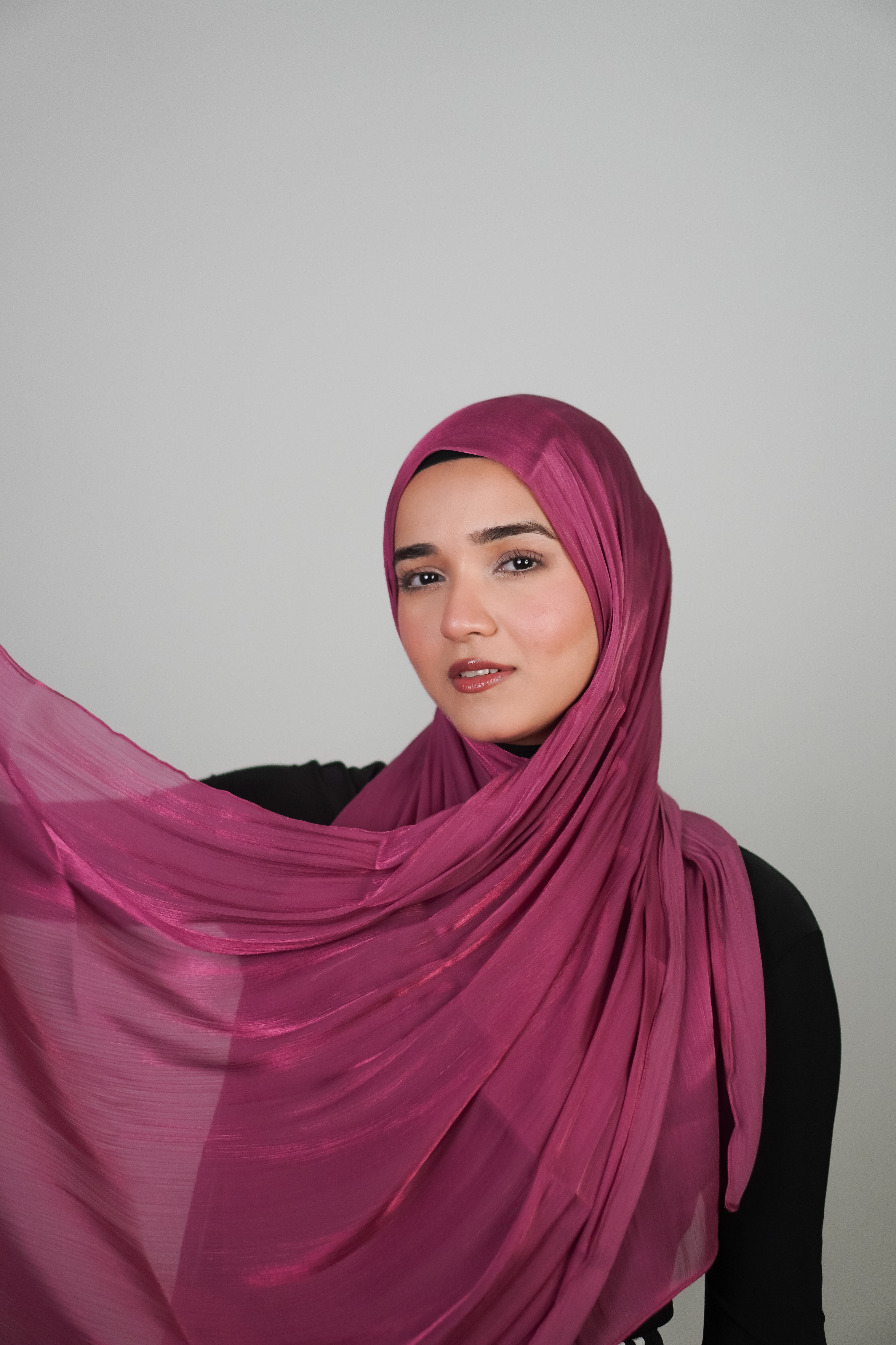 Premium Organza Hijab - Rose Pink