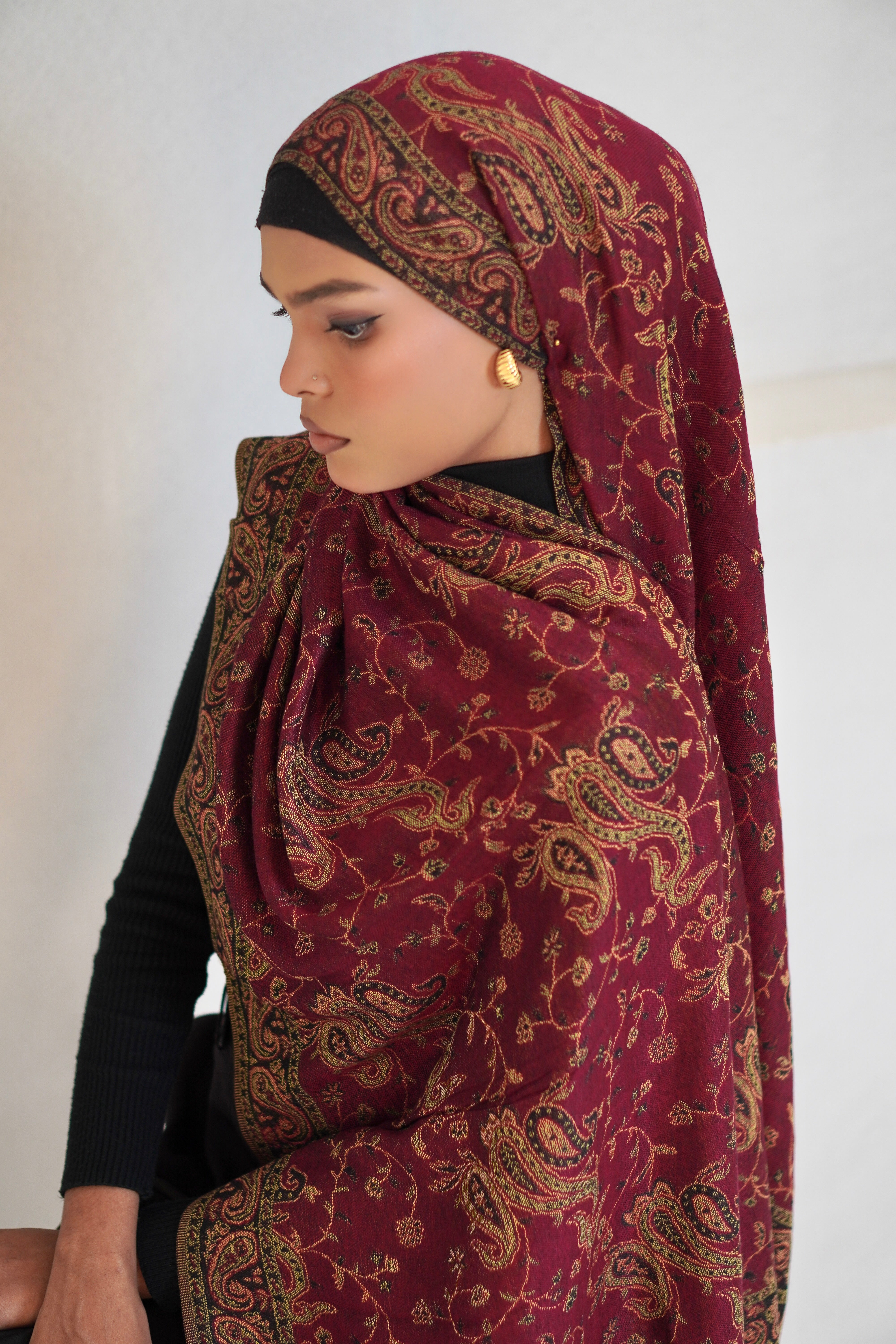 Pashmina Hijab - Mehroon