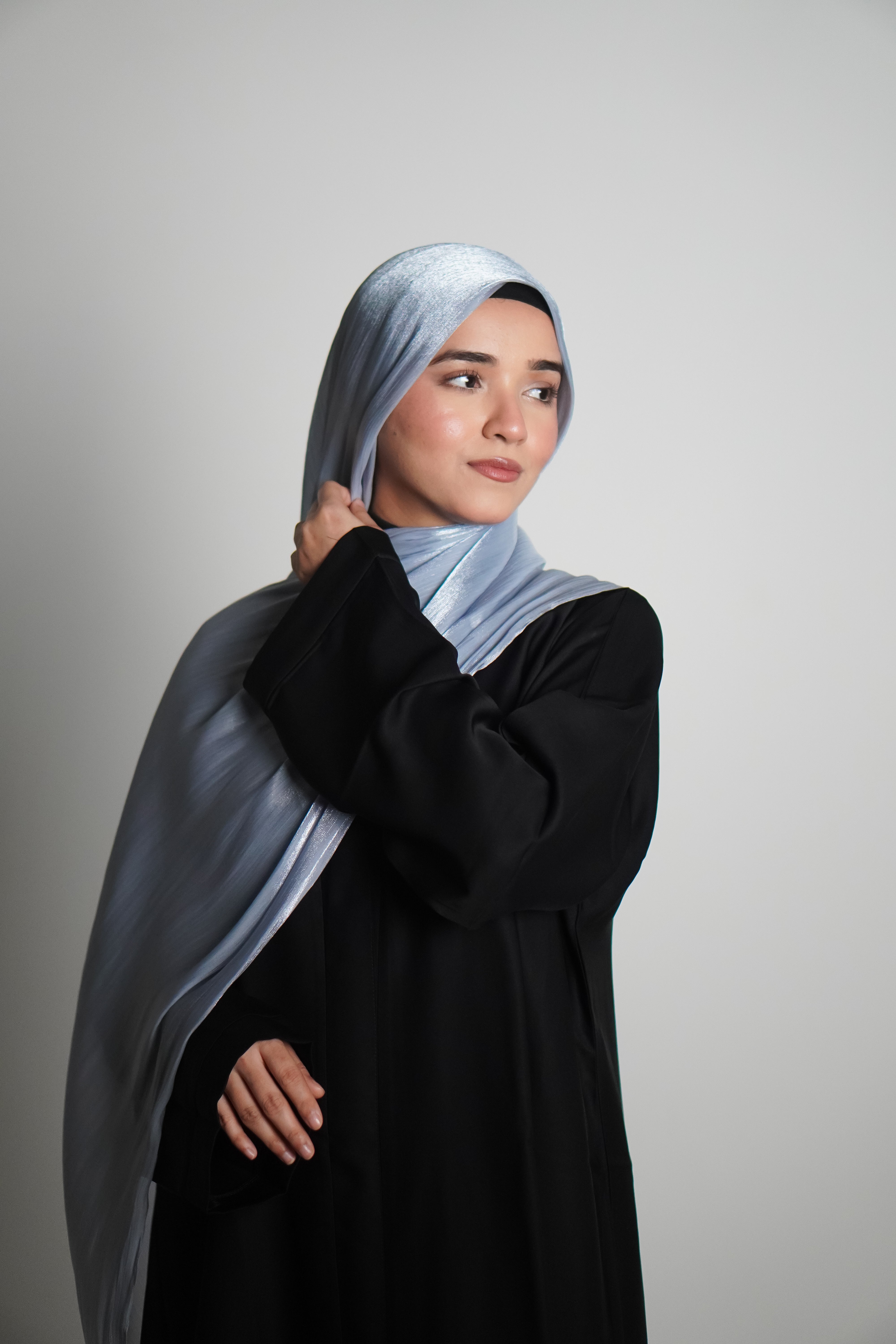 Premium Organza Hijab - Baby Blue
