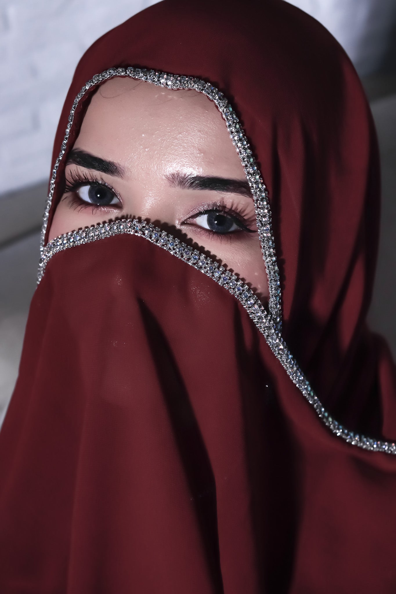 Crystal Hijab - Maroon
