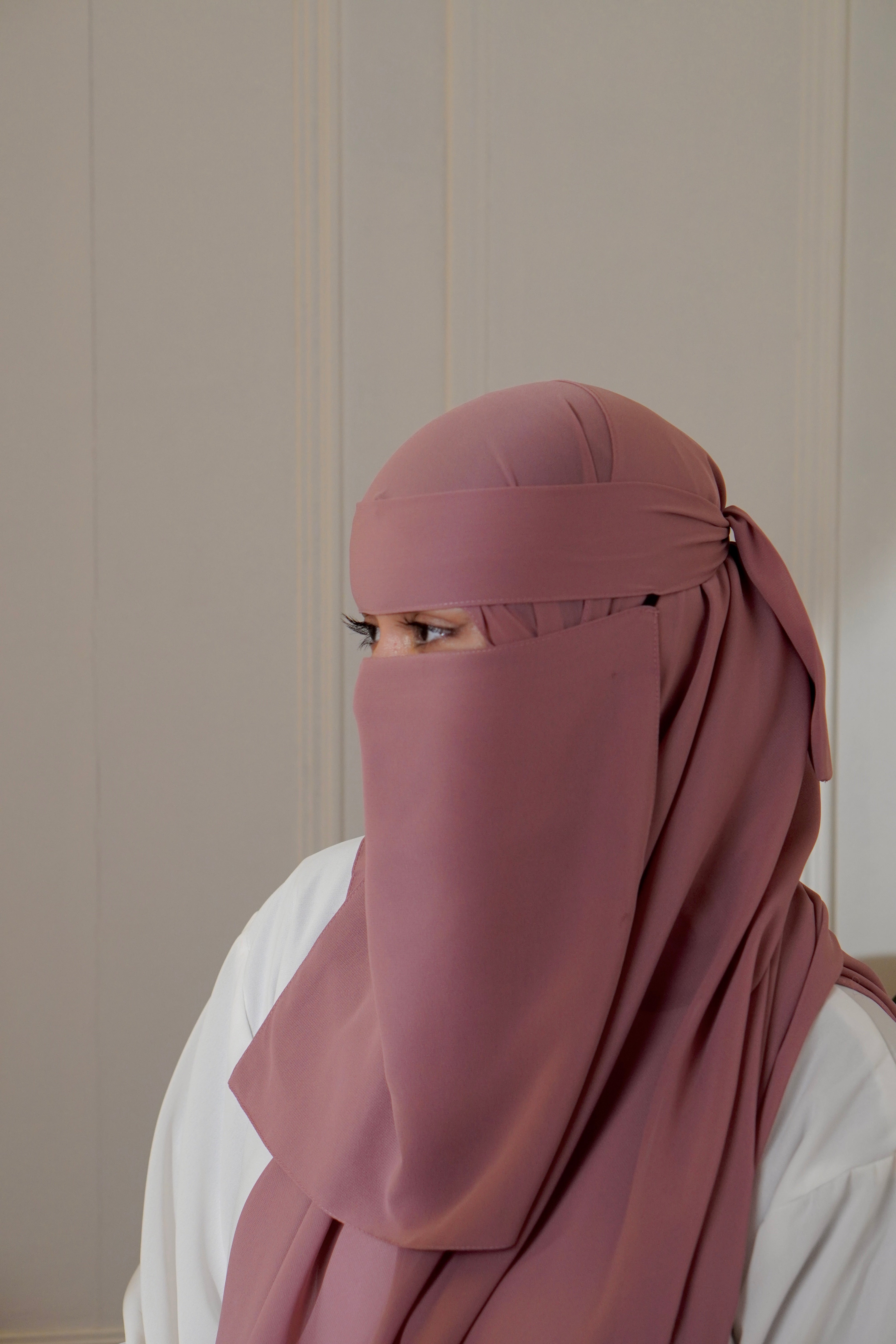 Matching Niqab Set - Rose Pink