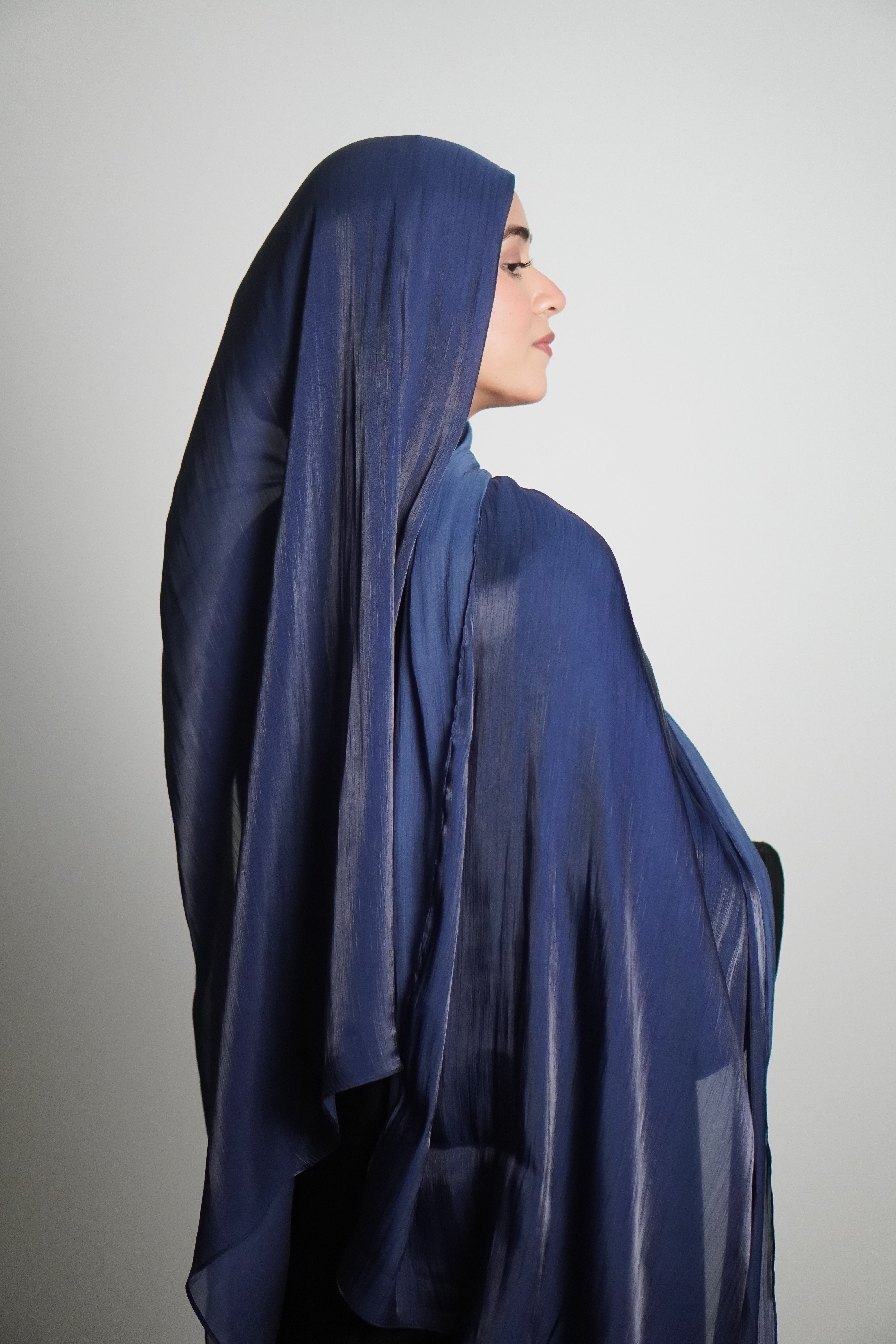 Premium Organza Hijab - Royal Blue