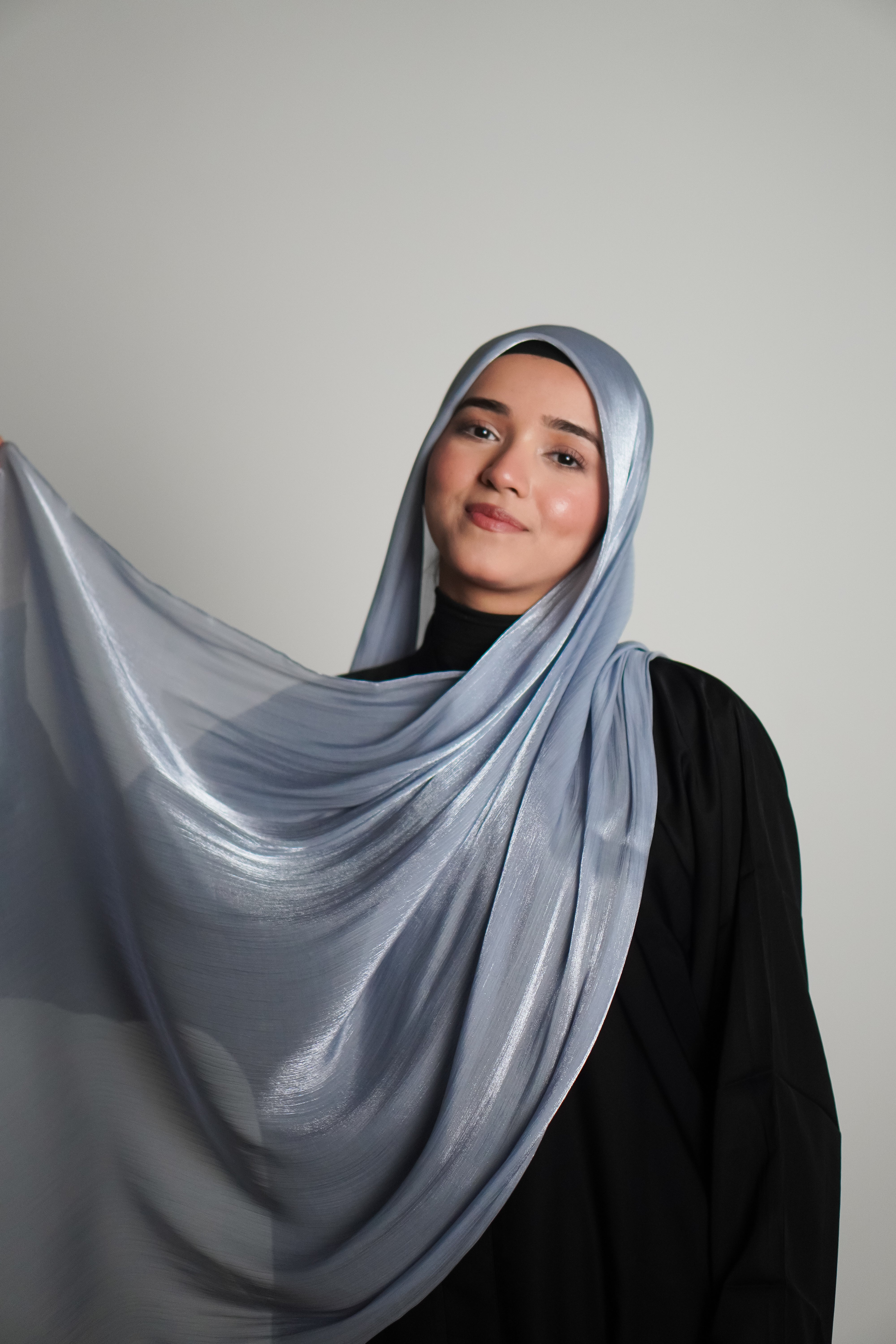 Premium Organza Hijab - Baby Blue