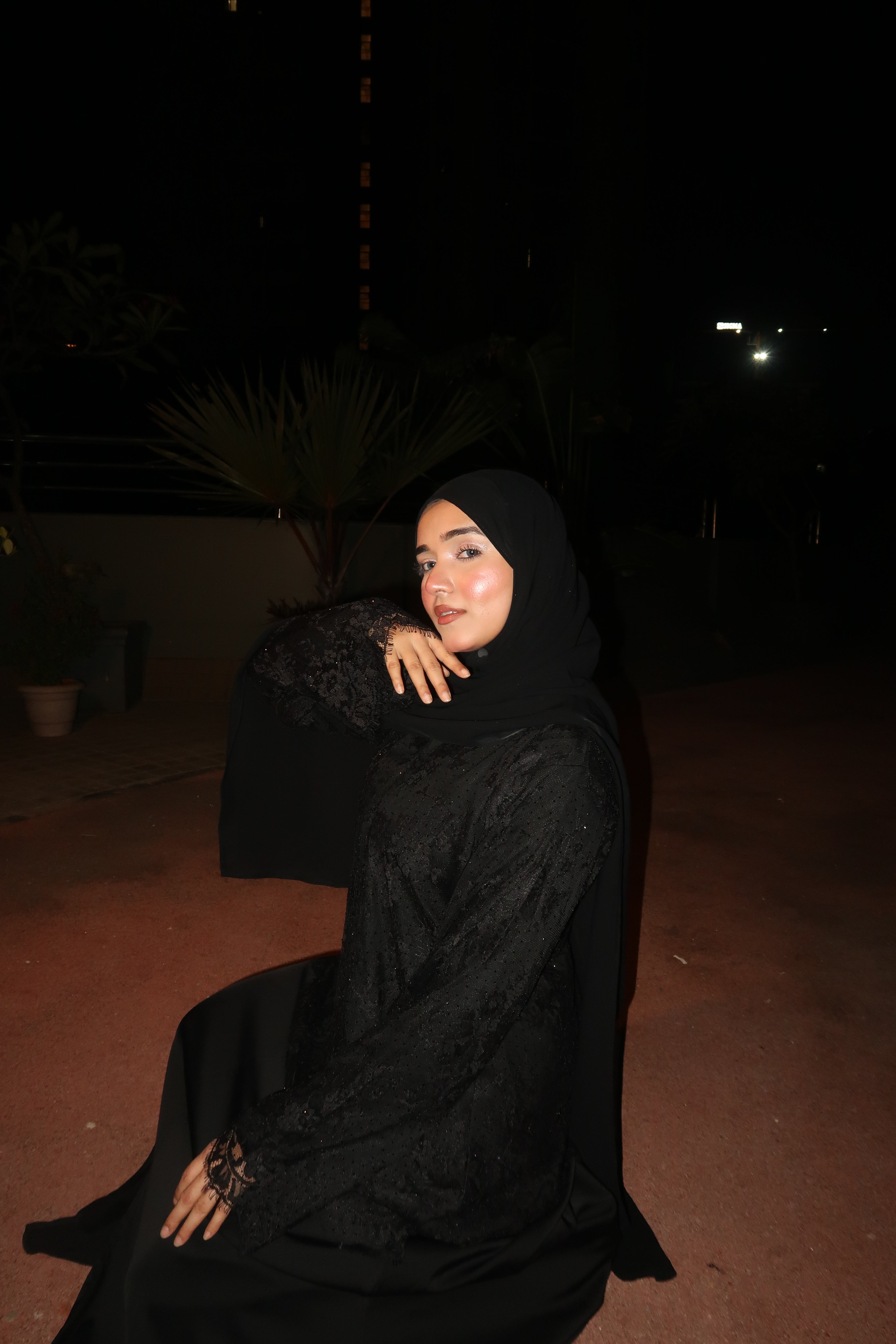 Layali Abayah - Lace Cut Work