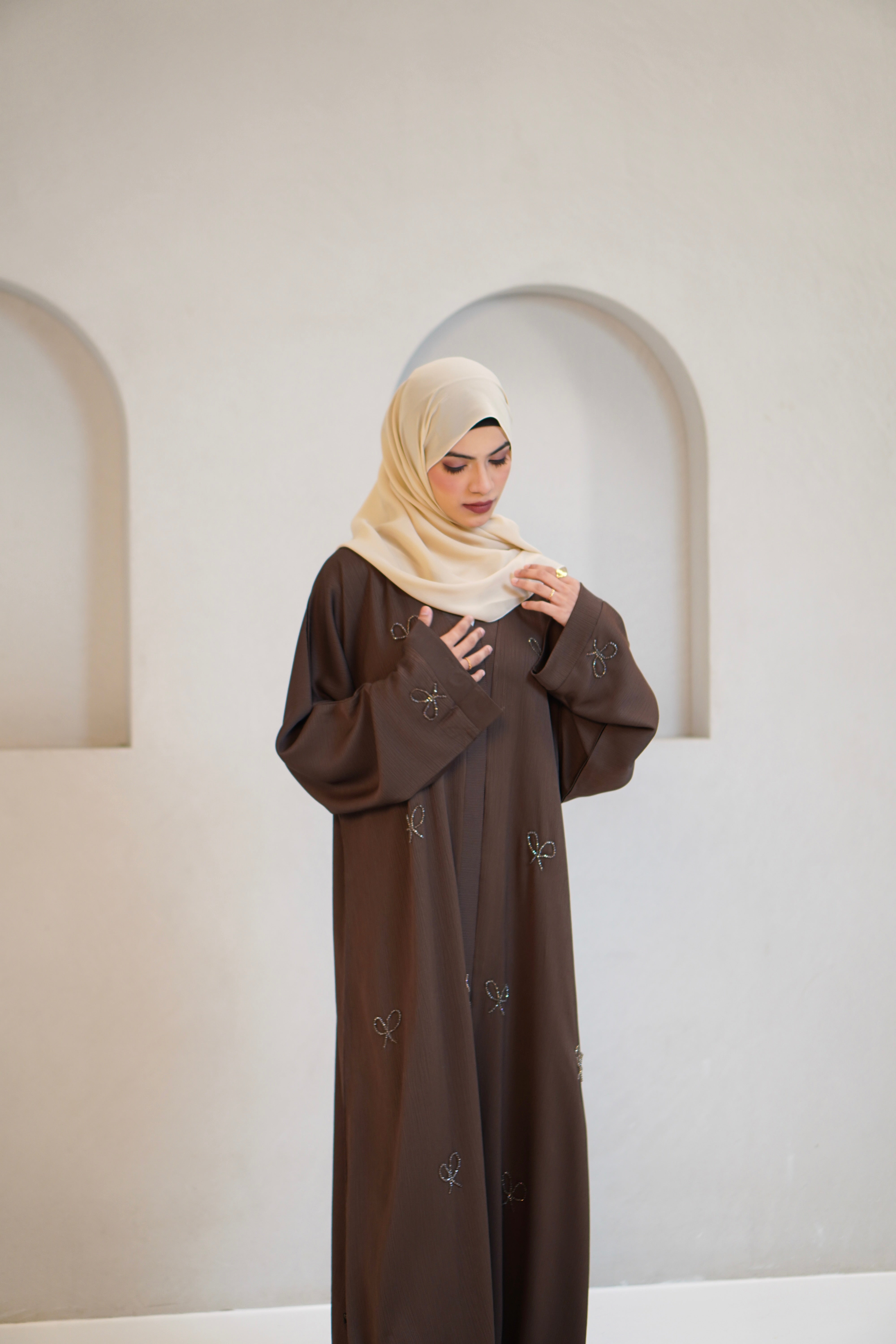 COQUETTE ABAYAH - CHOCOLATE BROWN
