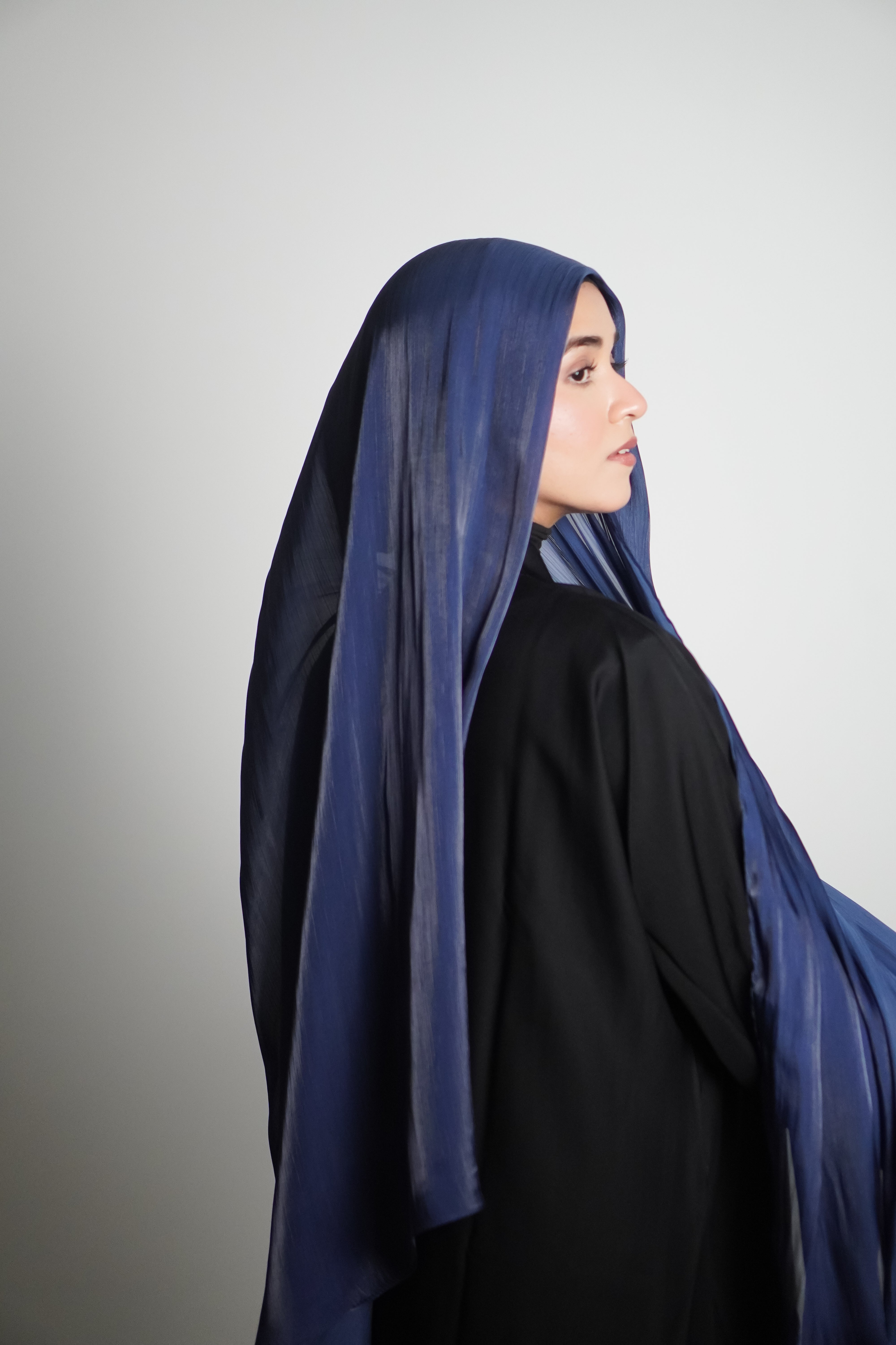 Premium Organza Hijab - Royal Blue