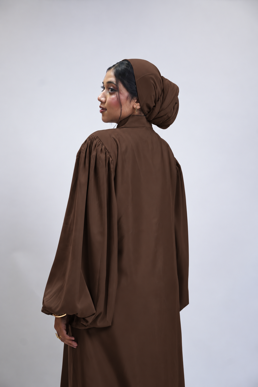 BALLOON SLEEVES ABAYAH - BROWN