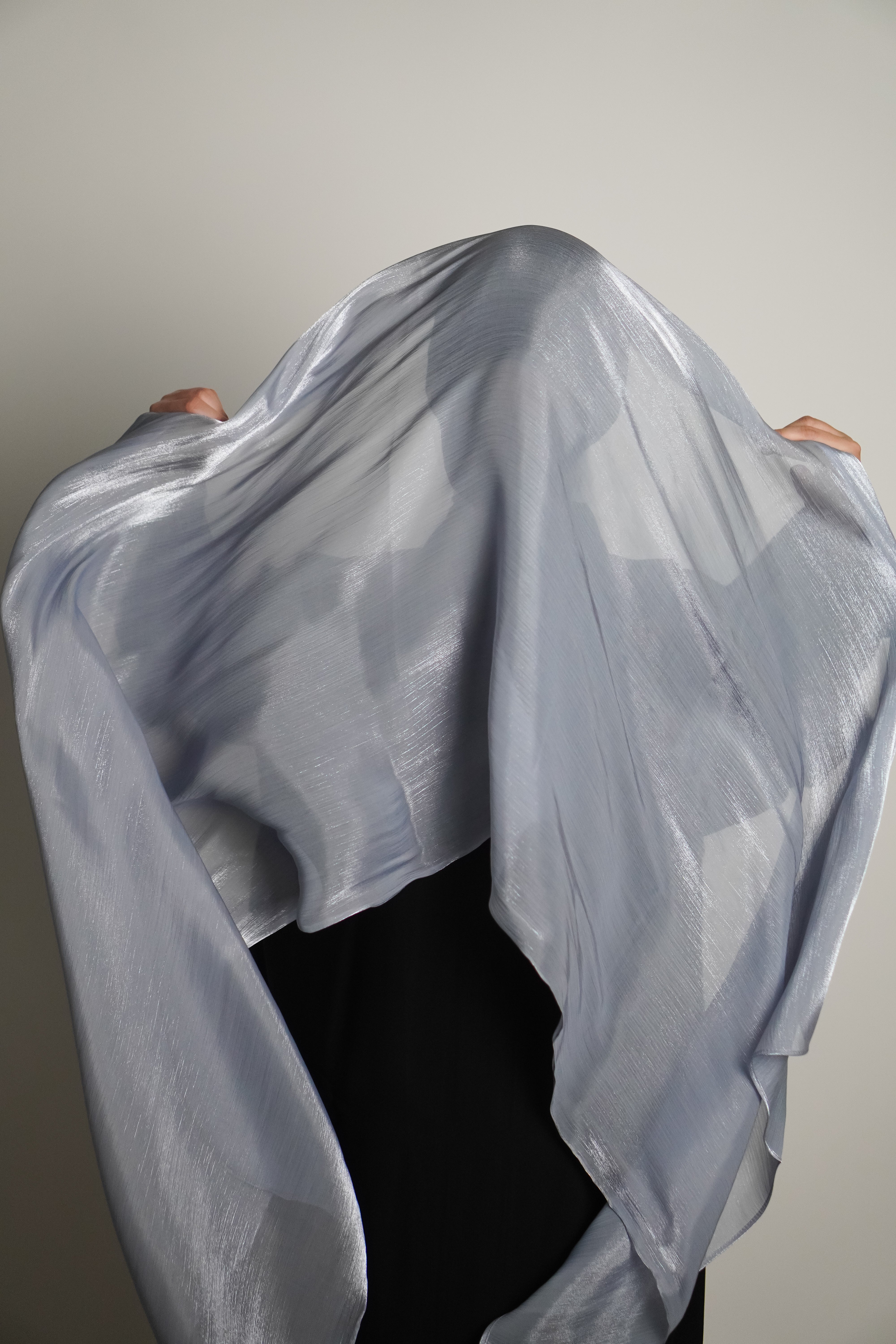 Premium Organza Hijab - Baby Blue