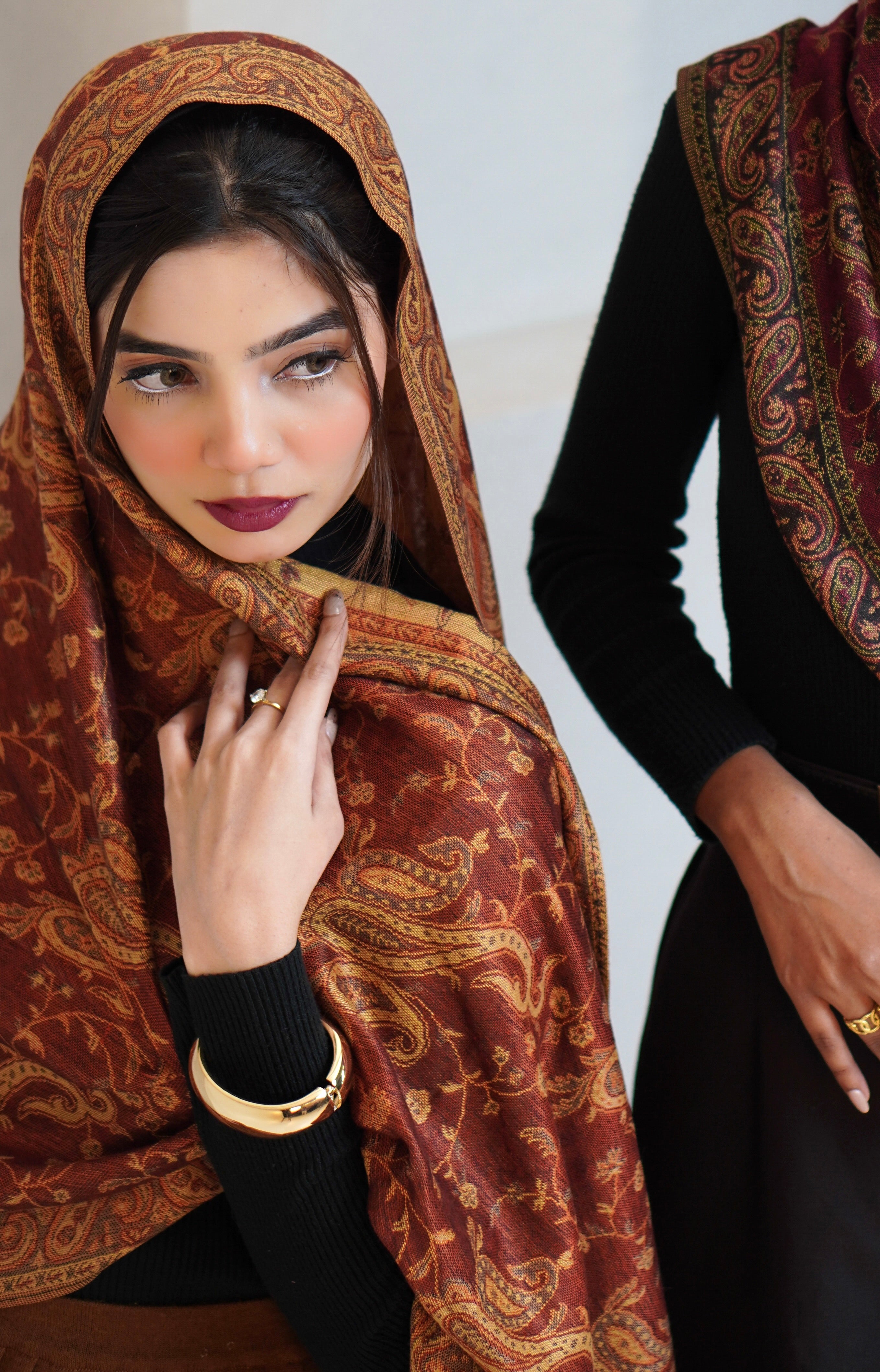 Pashmina Hijab - Kesariya