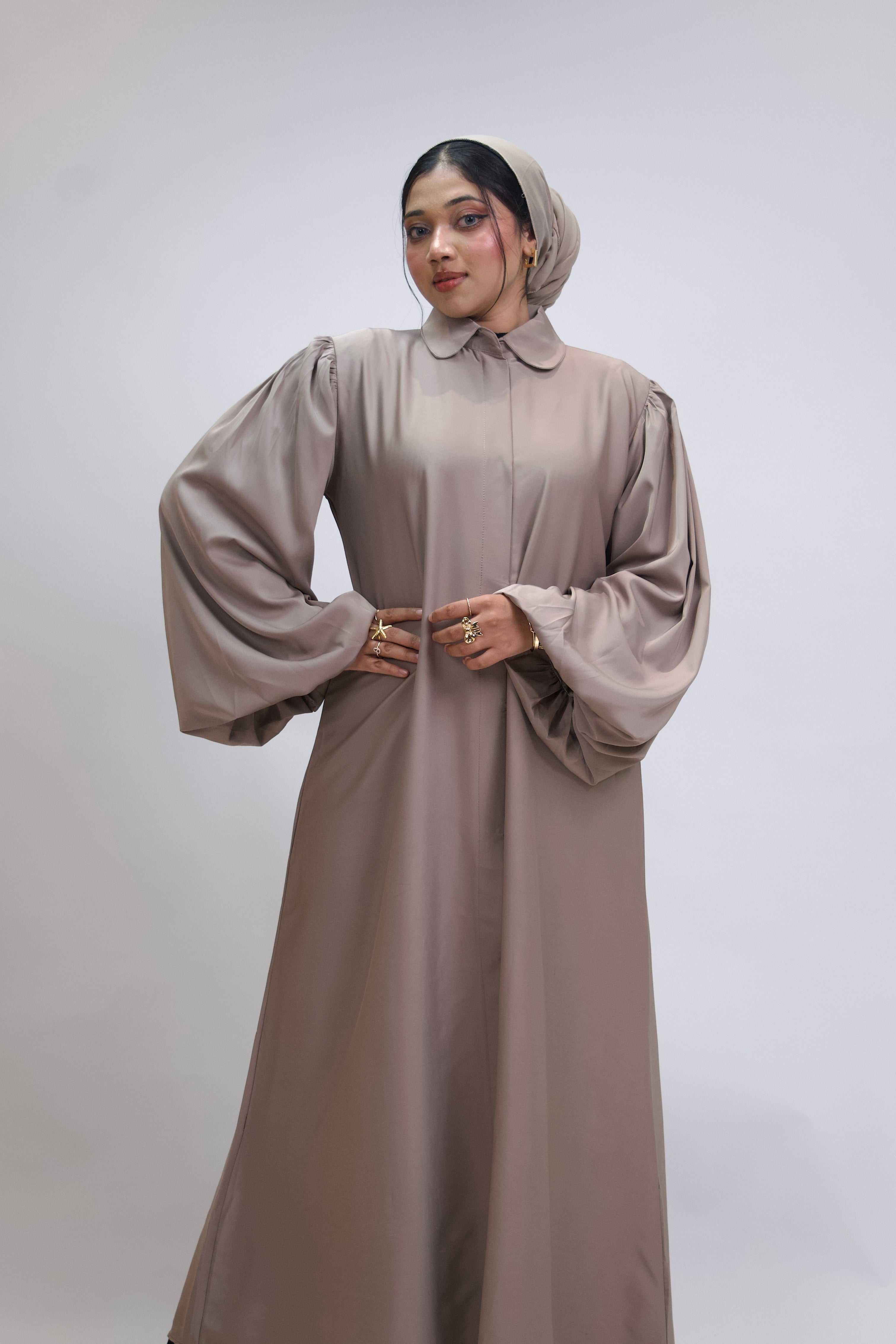 BALLOON SLEEVES ABAYAH - BEIGE