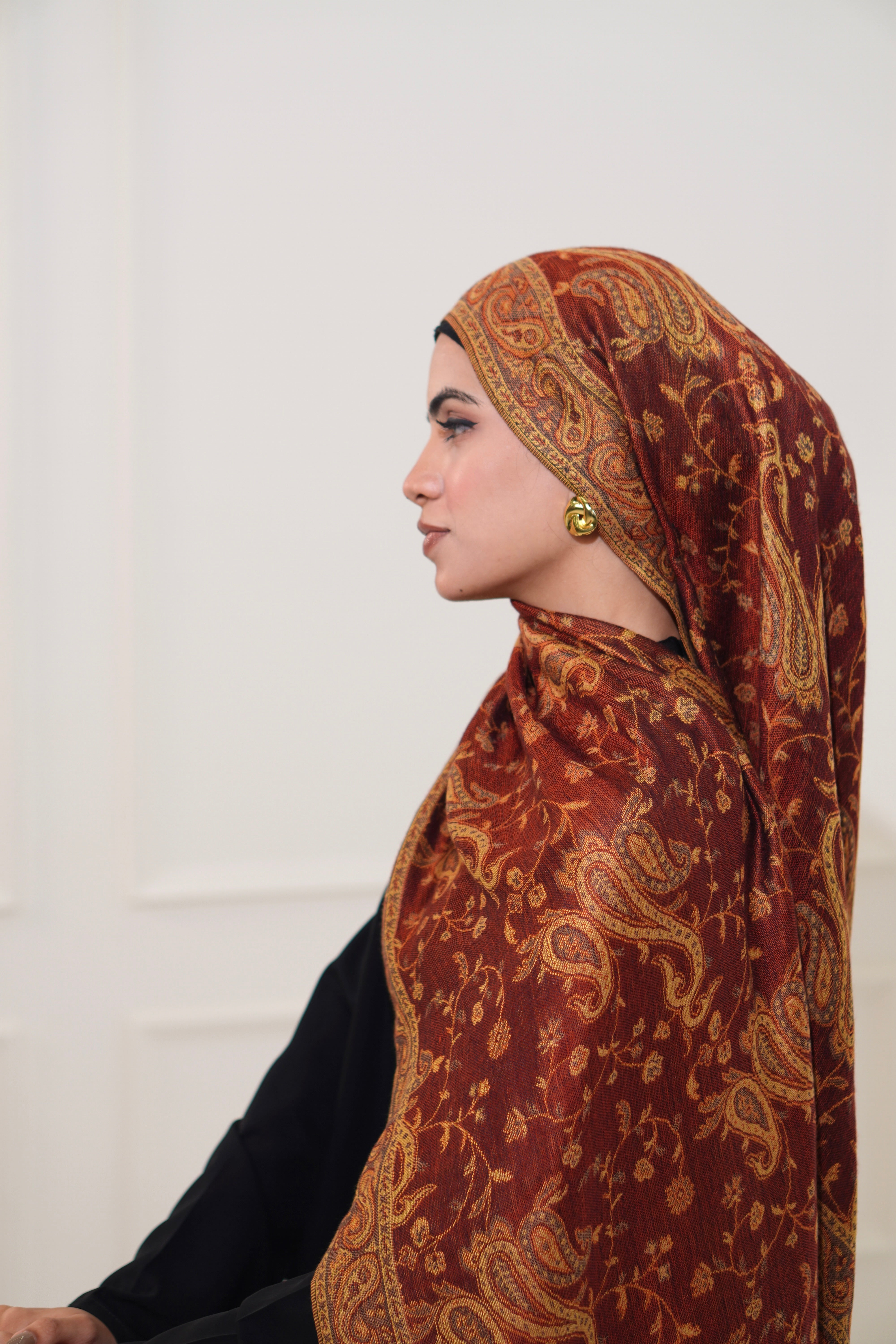 Pashmina Hijab - Kesariya