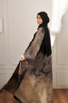 MARBLE PRINT ABAYAH - IVORY MIST