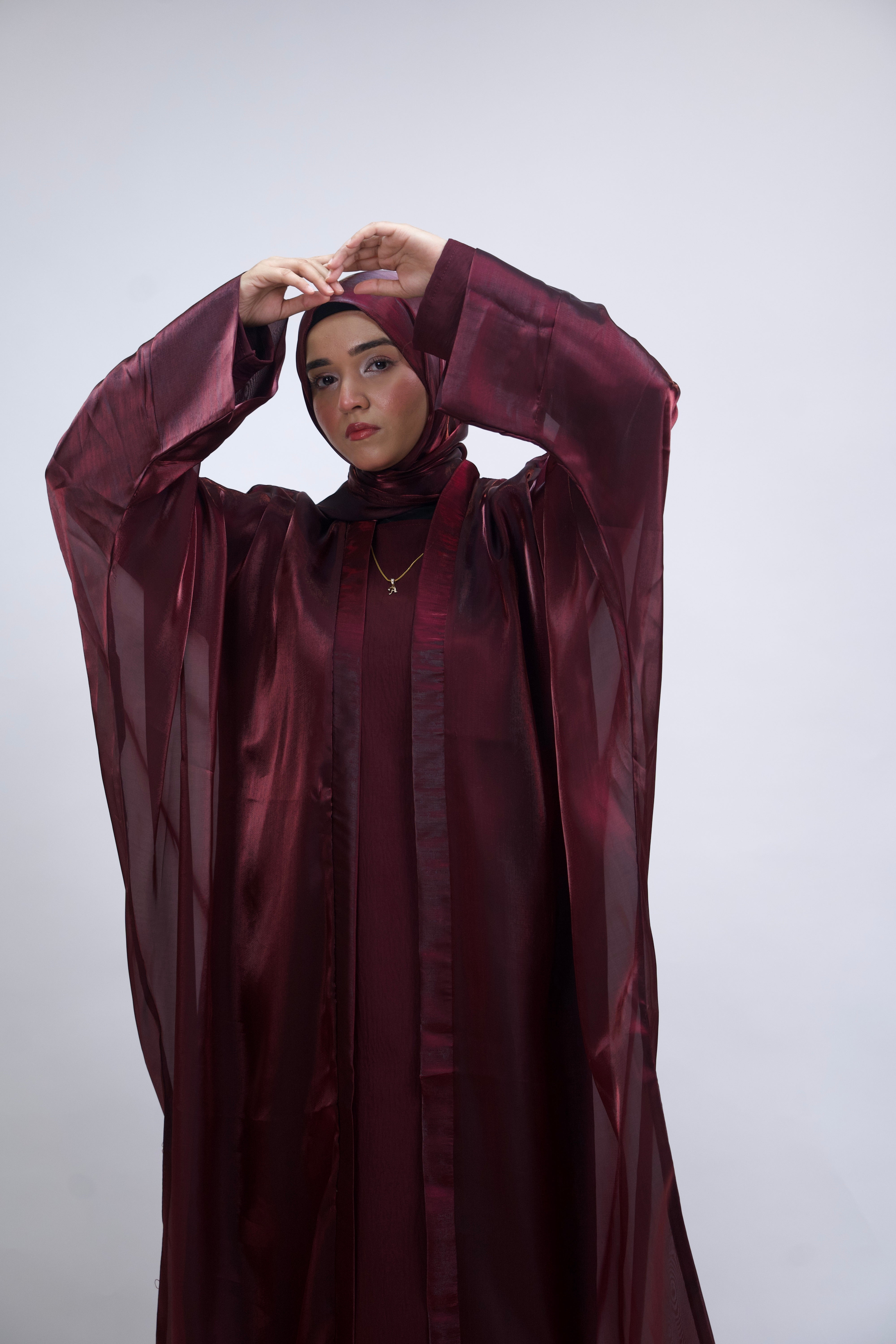 KHALEEJI ABAYAH - CHERRY MAROON