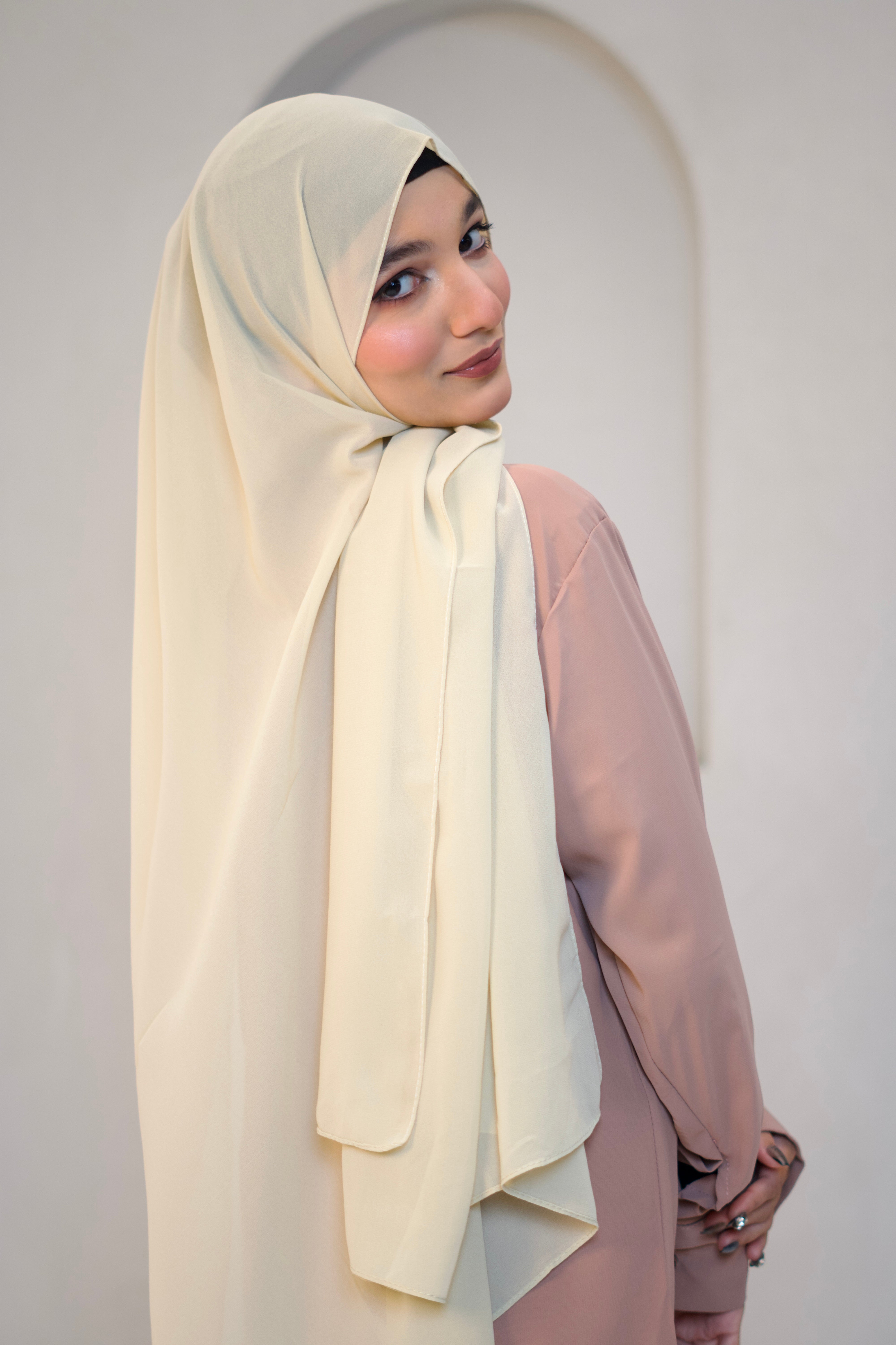 Modest Shirt Dress - Blush Pink