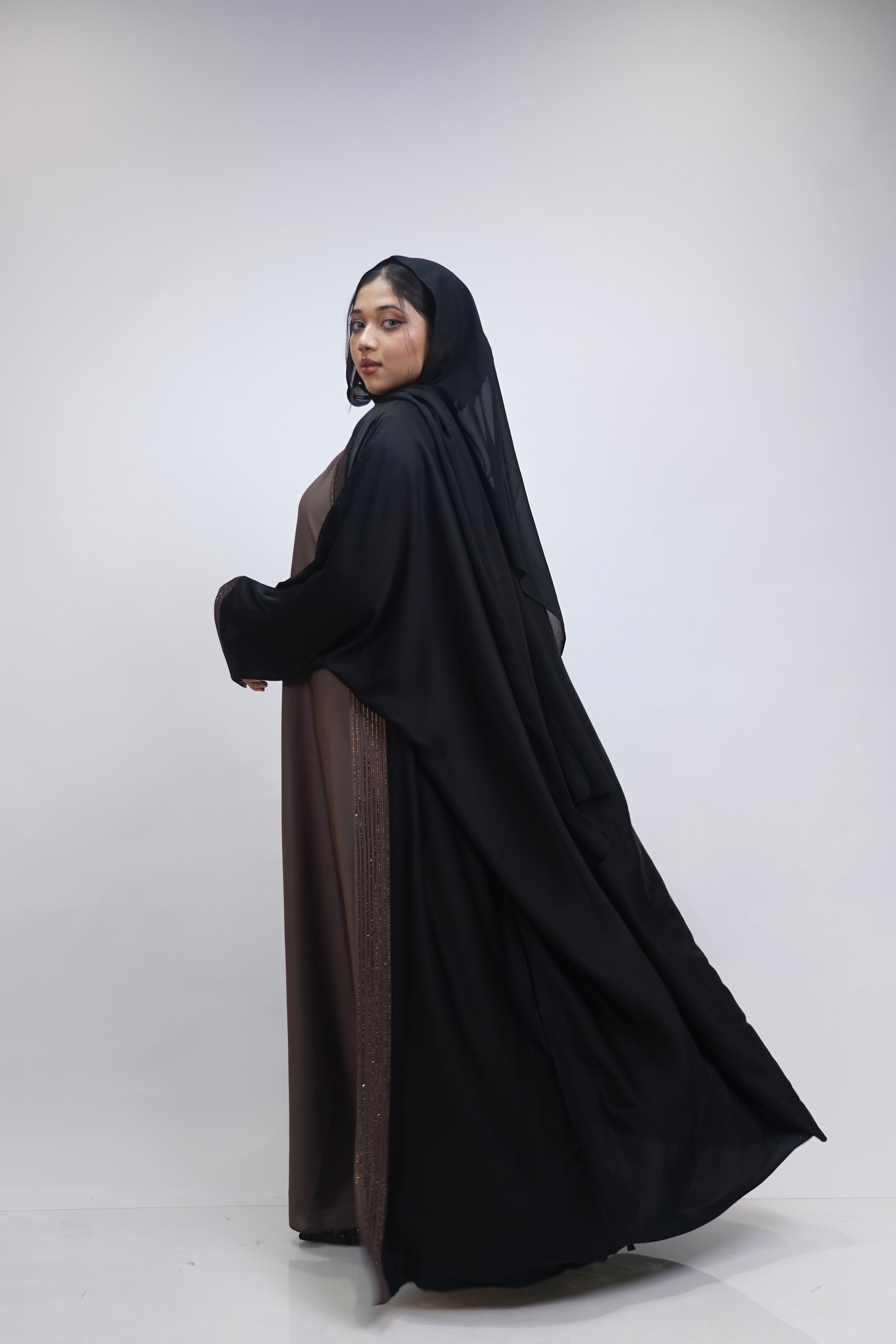 Rayah Brown Stone Abayah