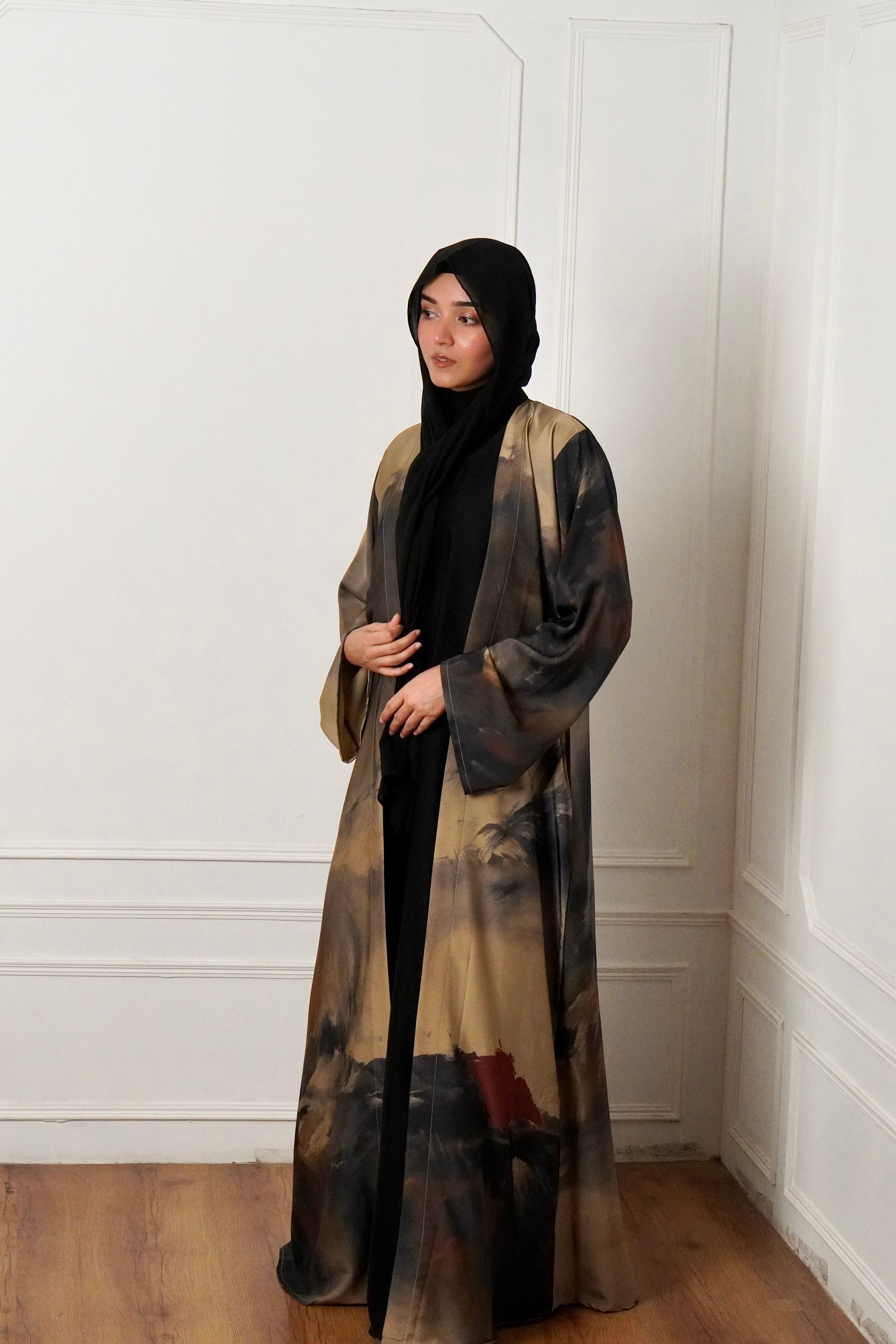 MARBLE PRINT ABAYAH - ROSE MIRAGE