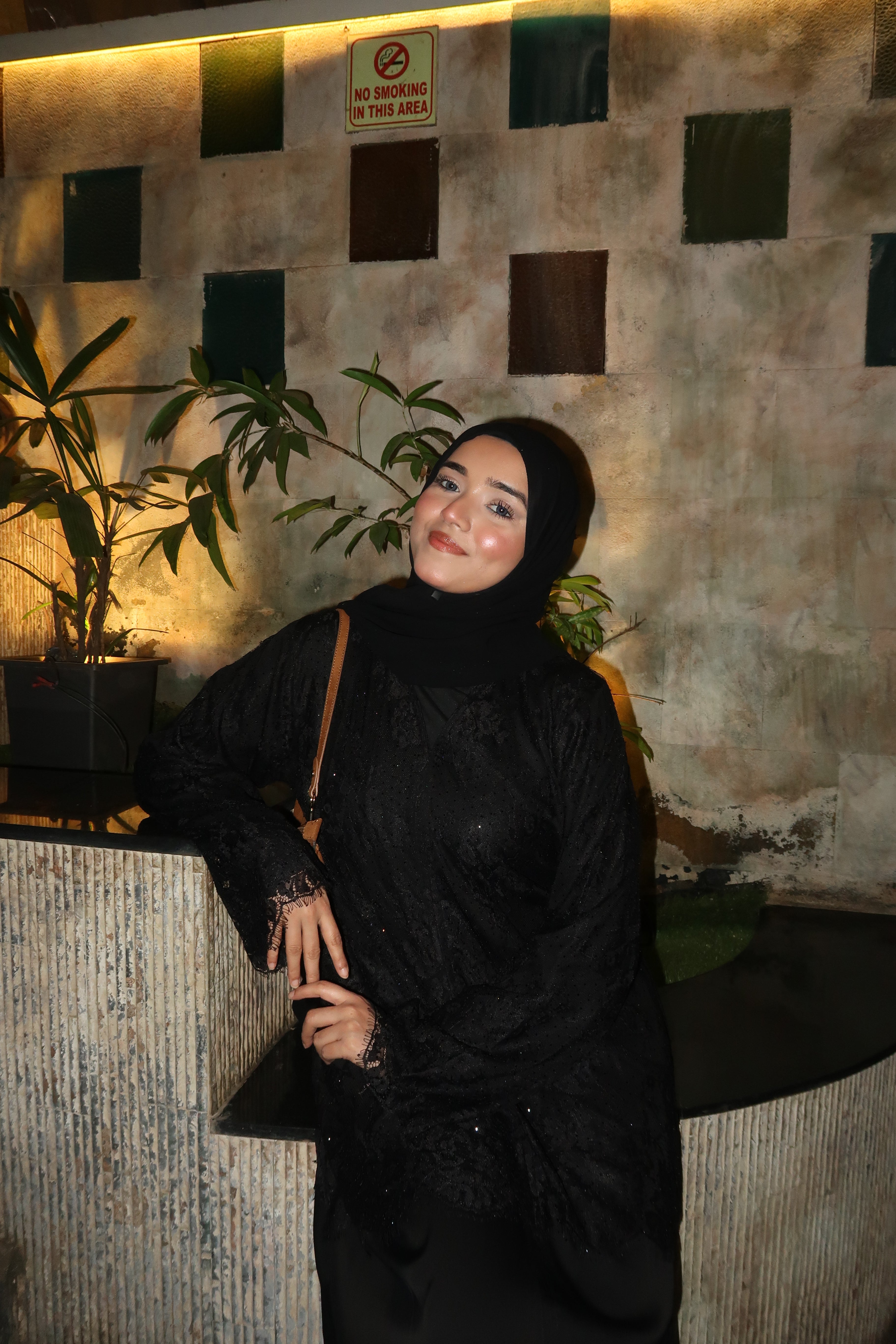 Layali Abayah - Lace Cut Work