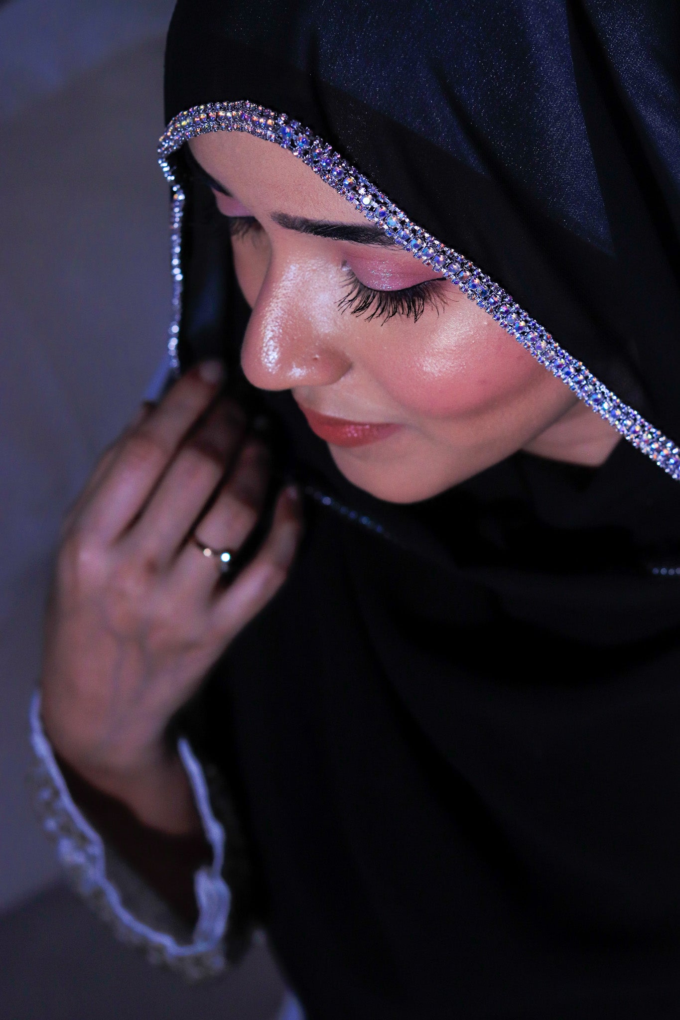 Crystal Hijab - Black