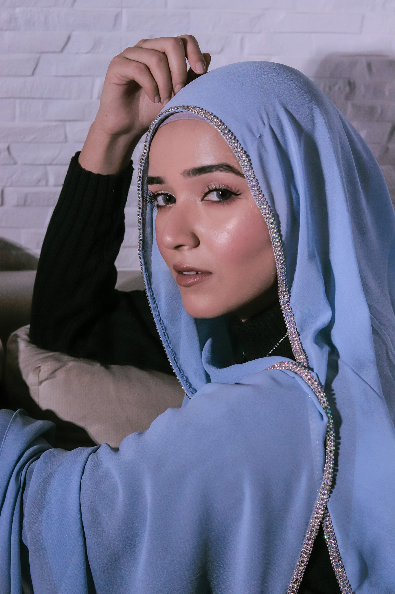 Crystal Hijab - Baby Blue