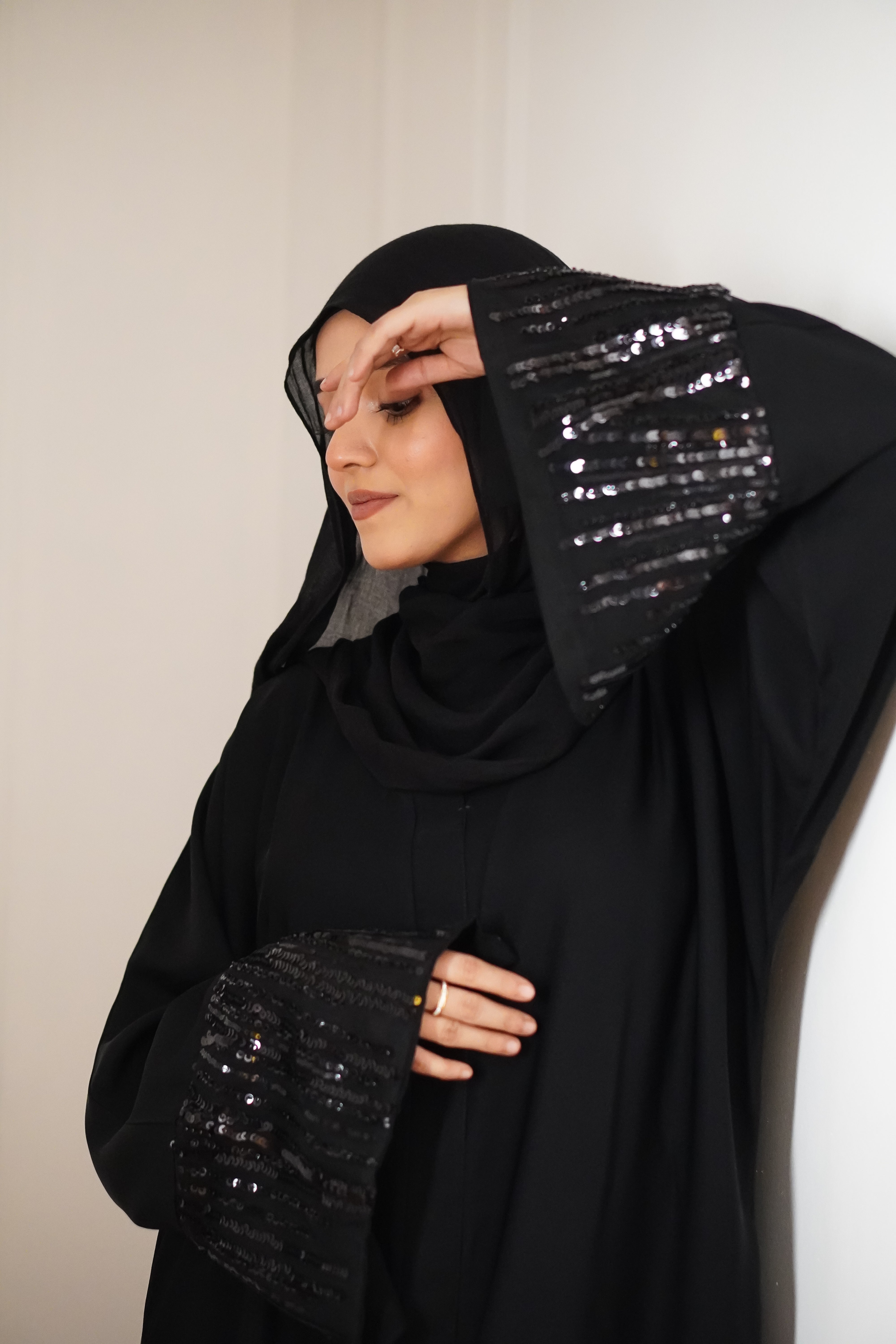 Black Sequin Abayah