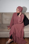 SERENE LAYERED ABAYAH - RUSTIC