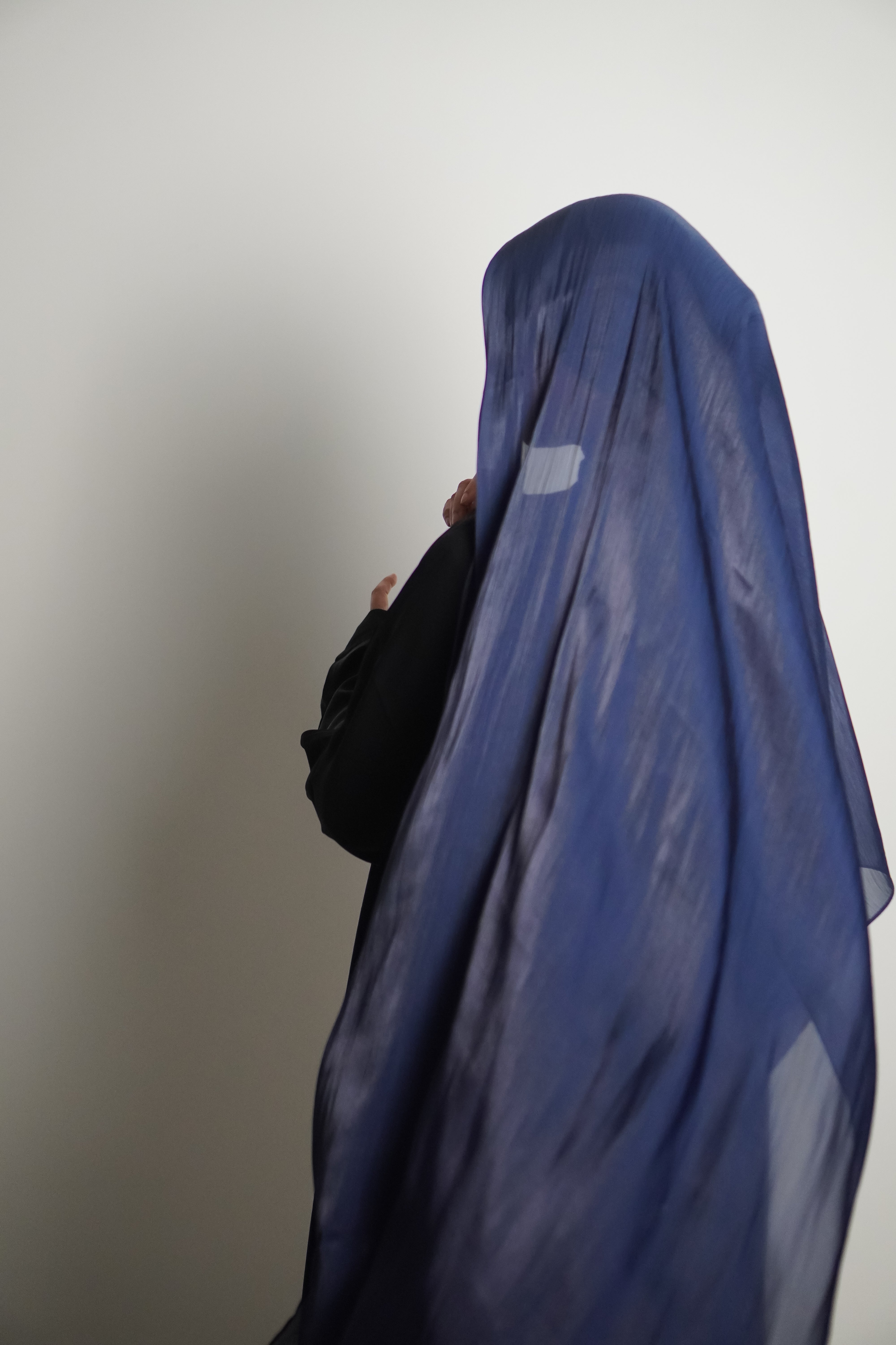 Premium Organza Hijab - Royal Blue