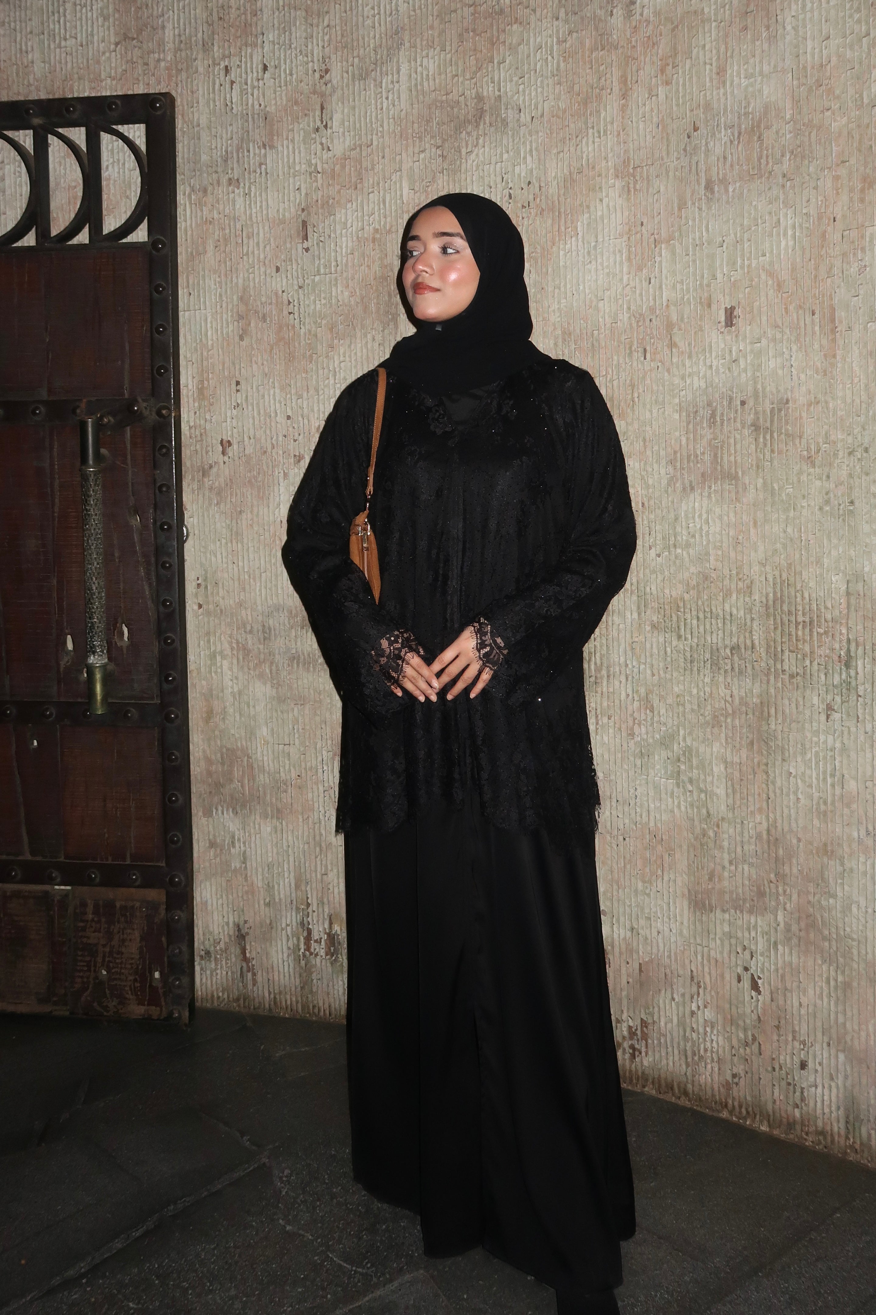 Layali Abayah - Lace Cut Work