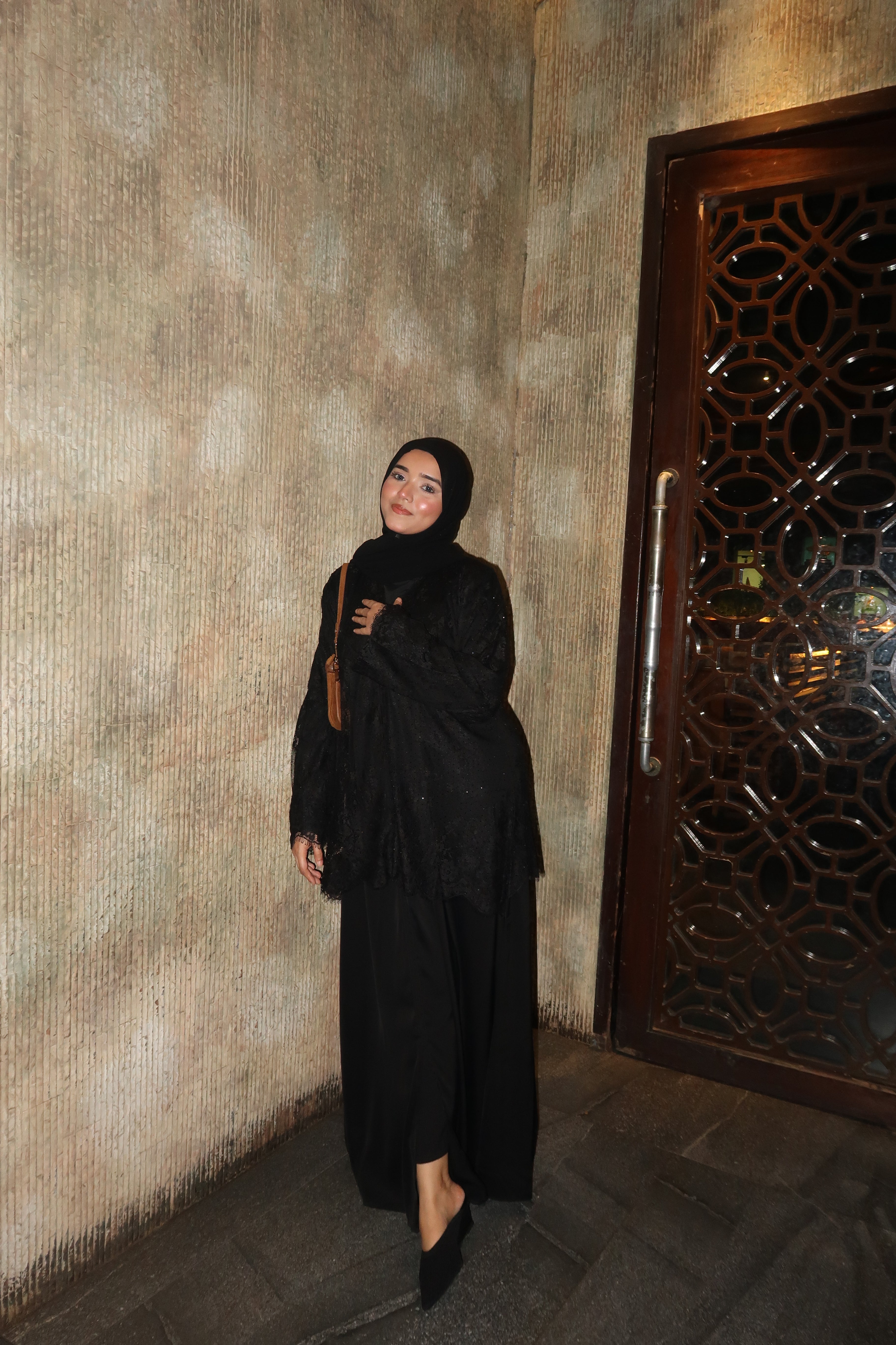 Layali Abayah - Lace Cut Work
