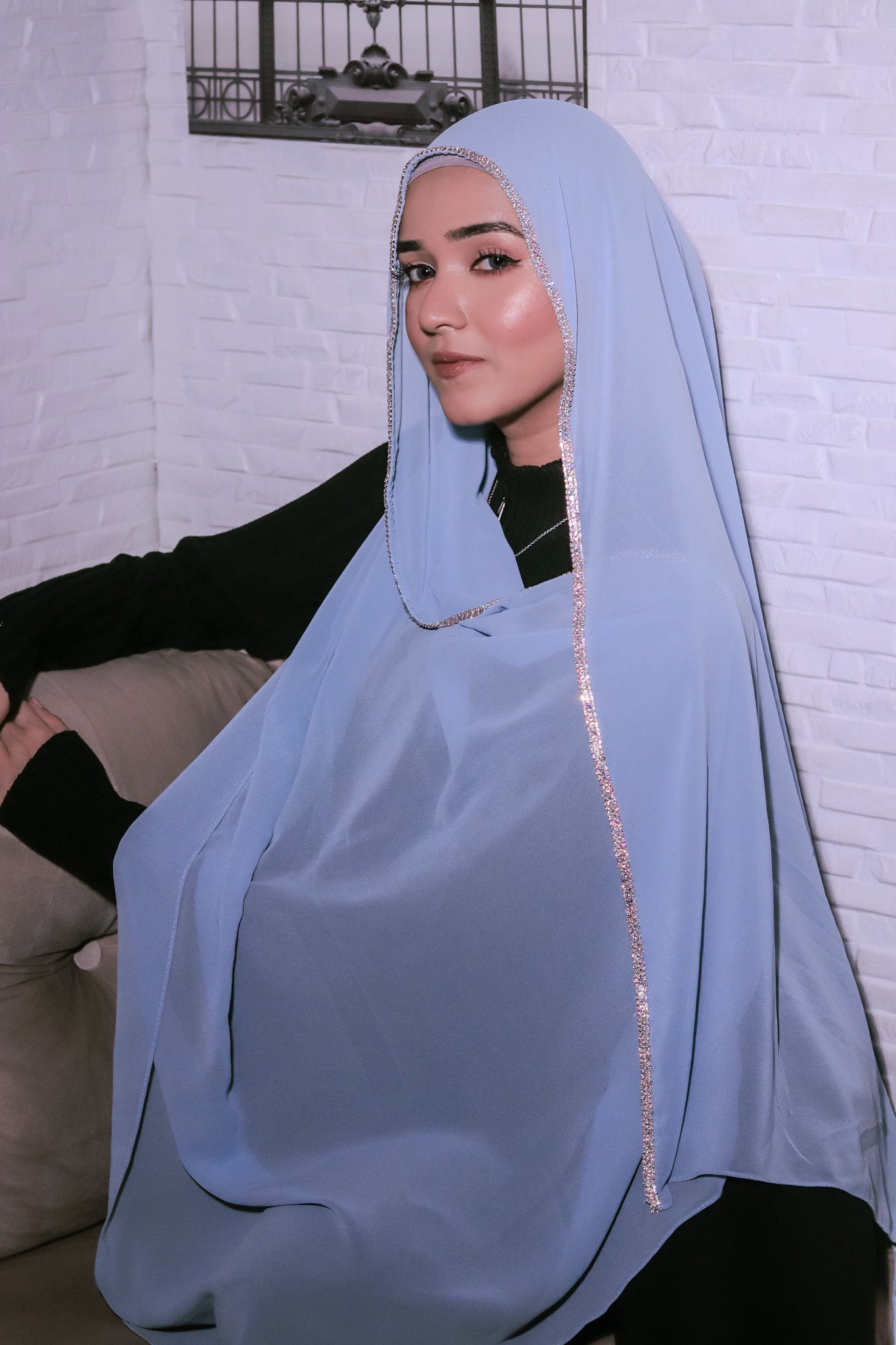 Crystal Hijab - Baby Blue