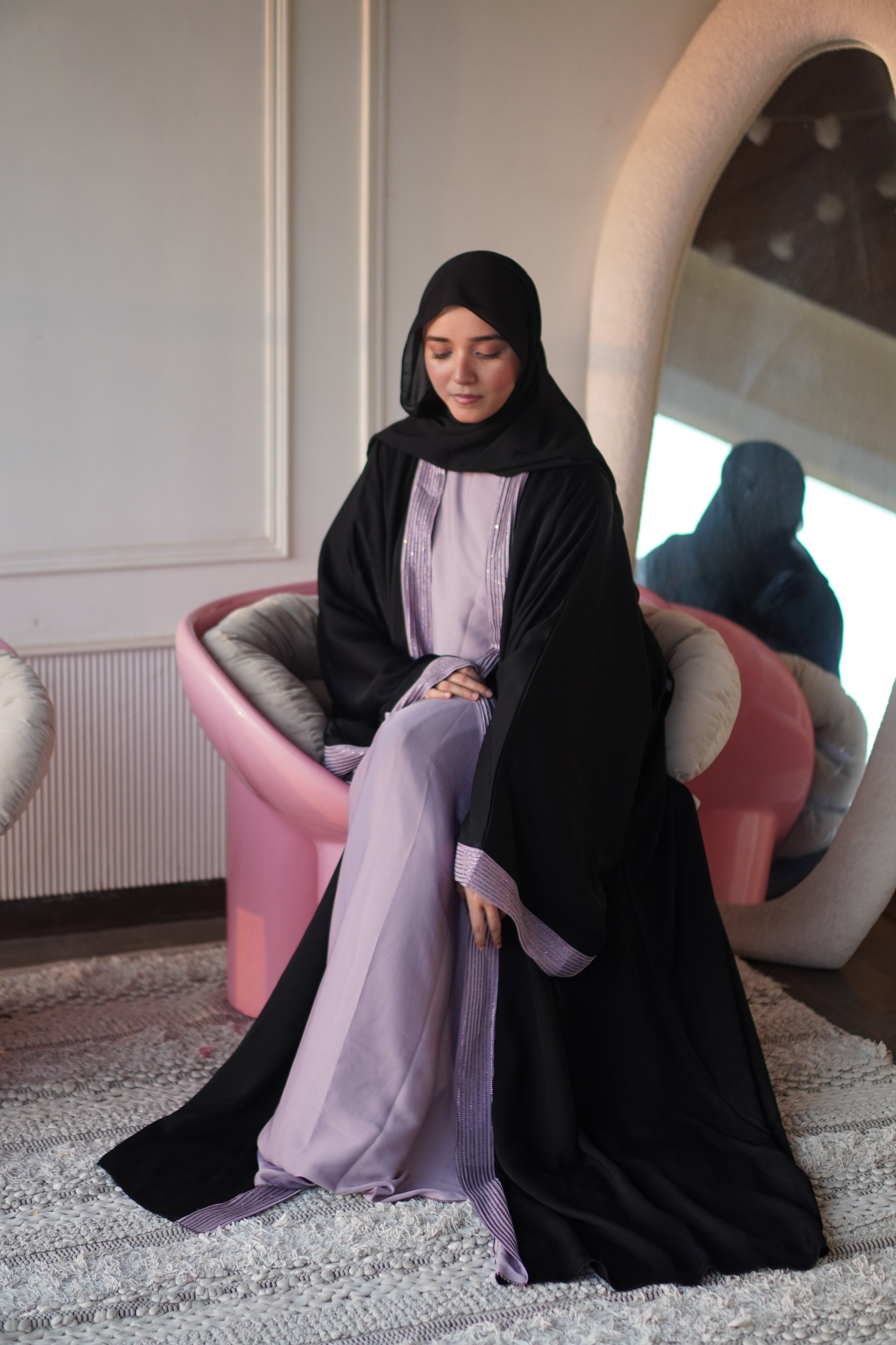 Rayah Pink Stone Abayah
