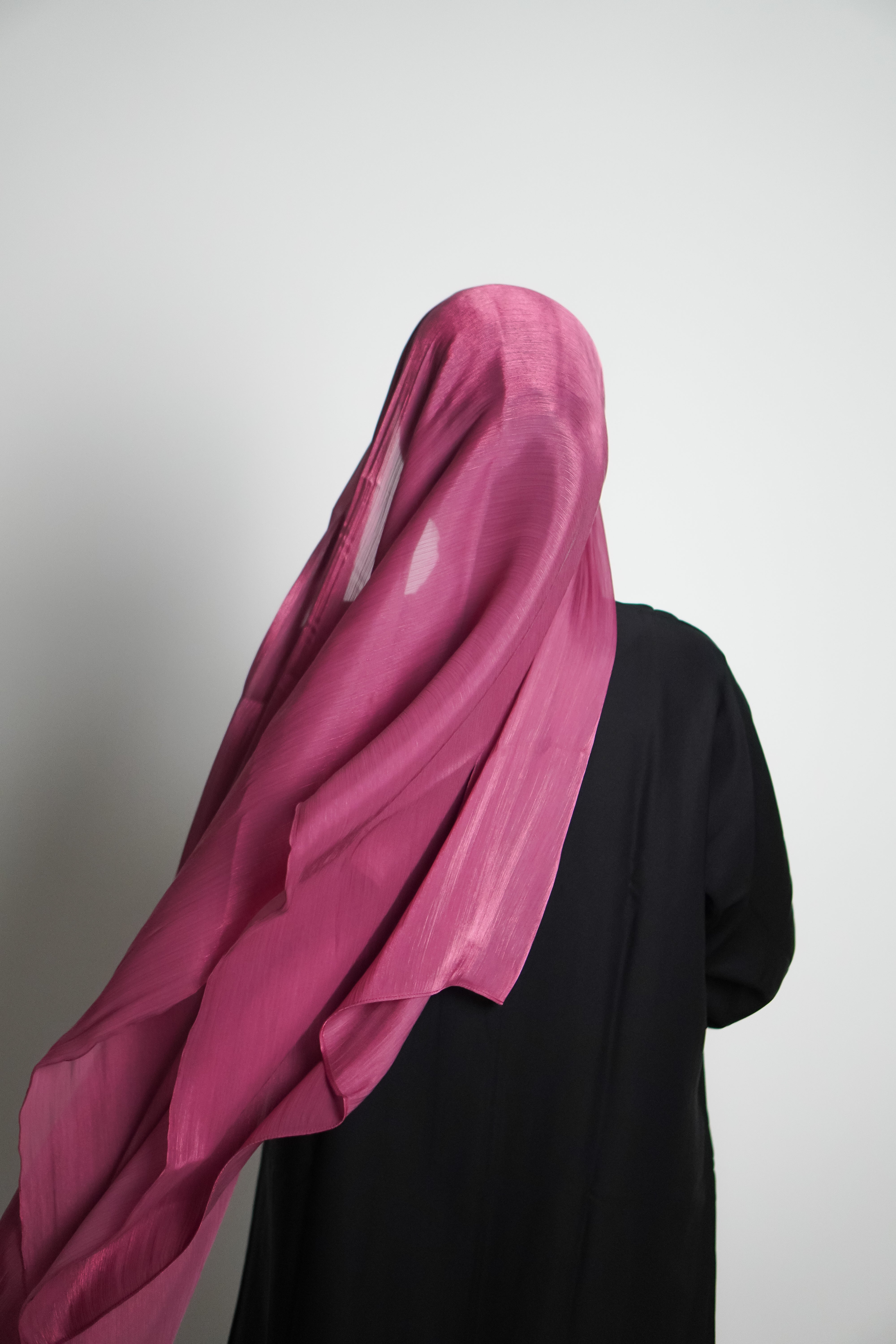 Premium Organza Hijab - Rose Pink