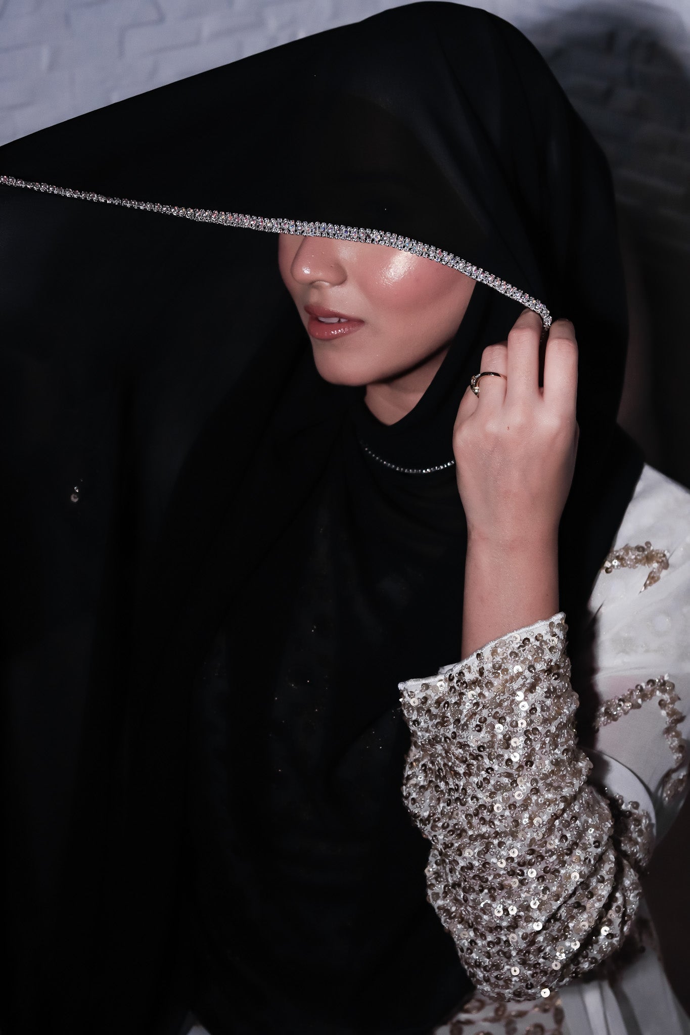 Crystal Hijab - Black