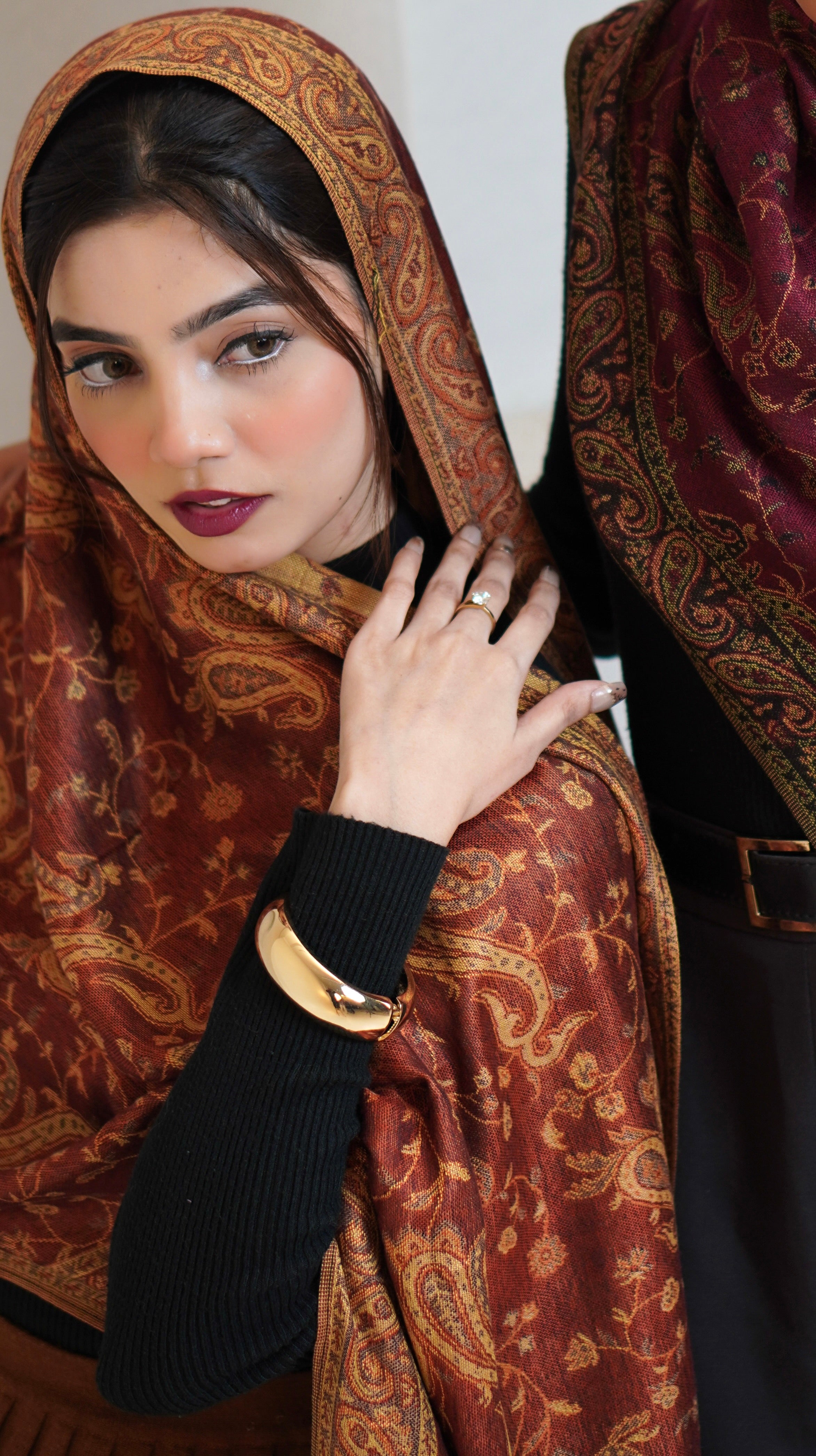 Pashmina Hijab - Kesariya