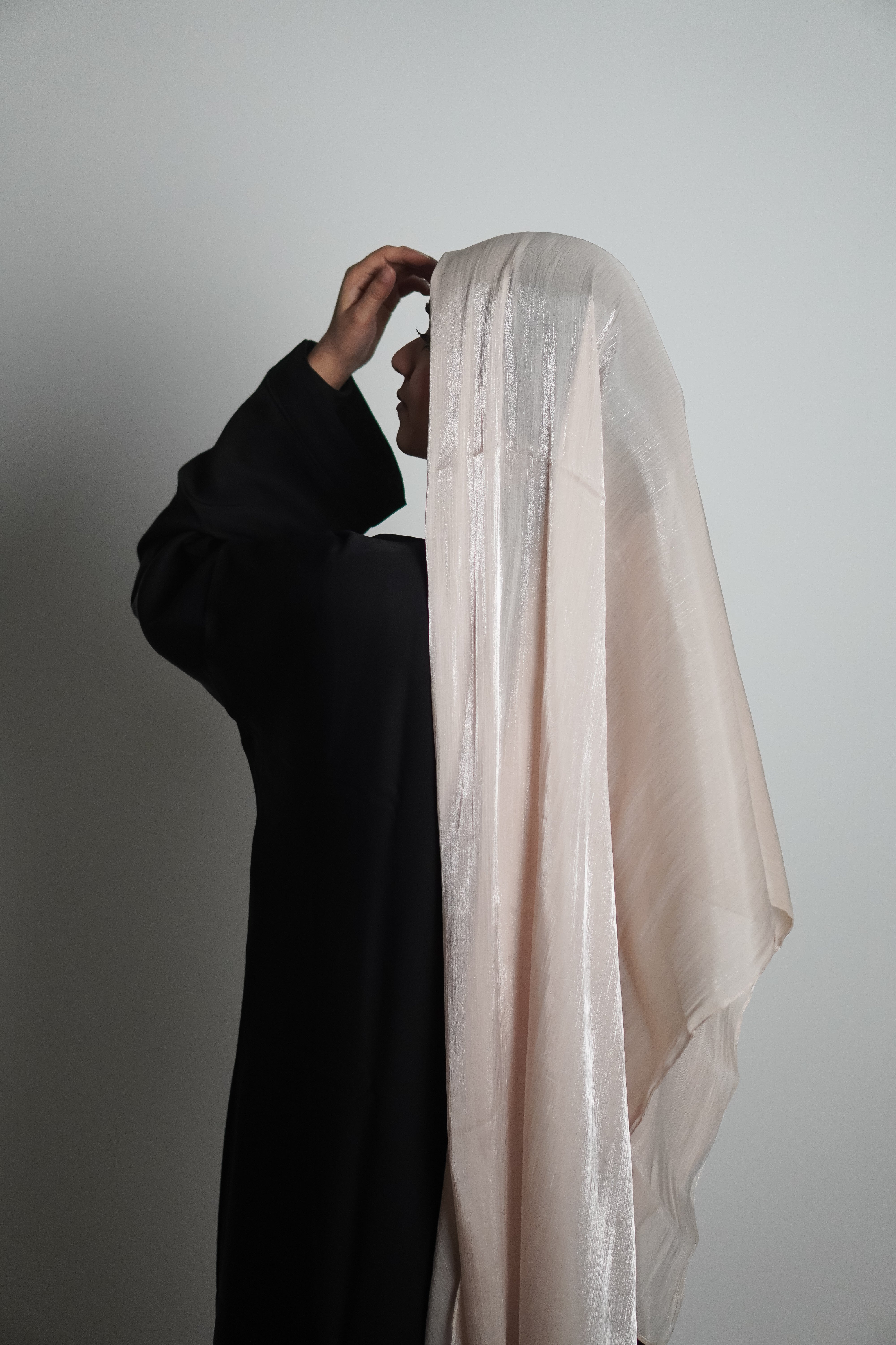 Premium Organza Hijab - Cremè Gold