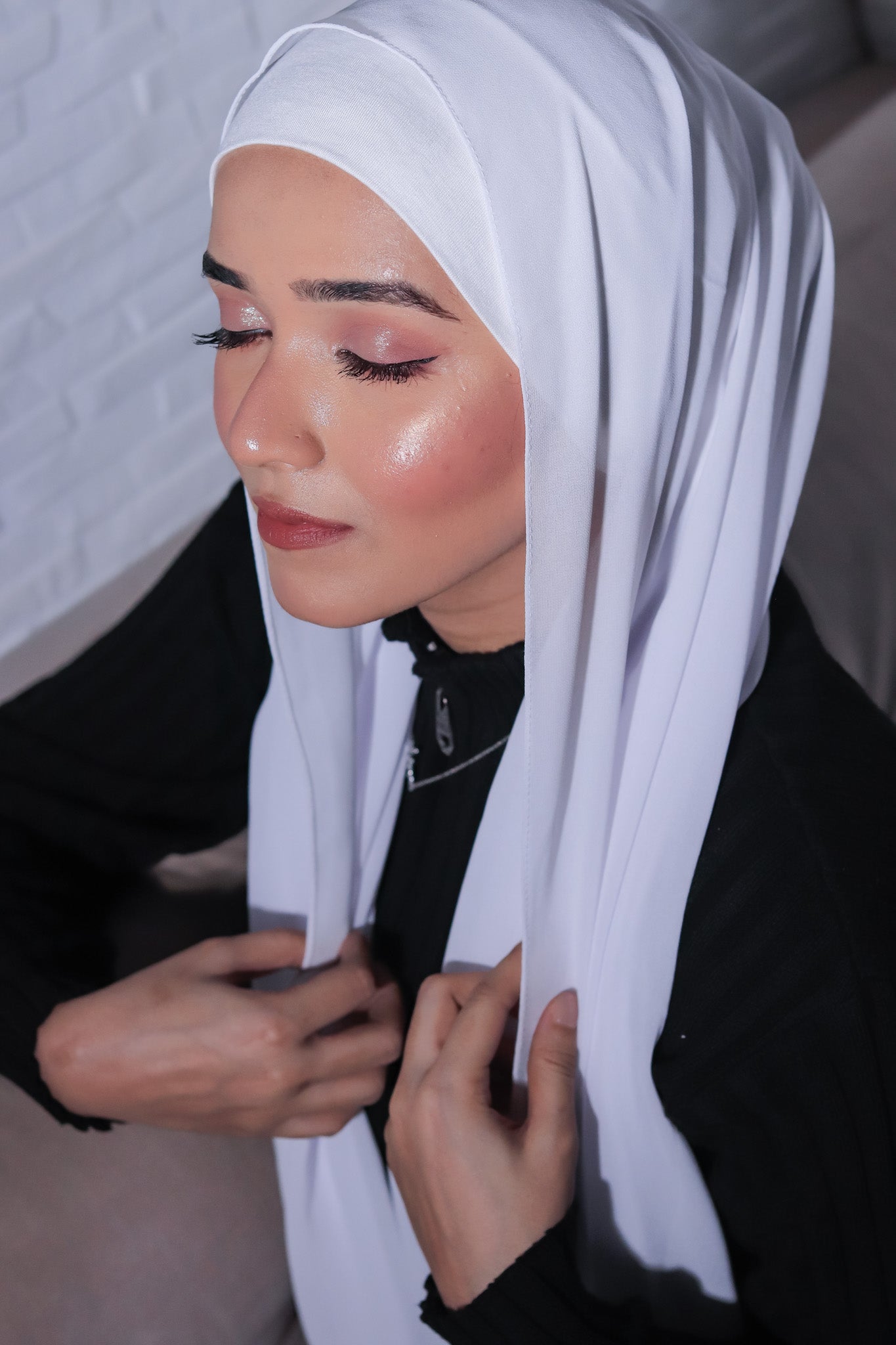 Matching Hijab Set - White