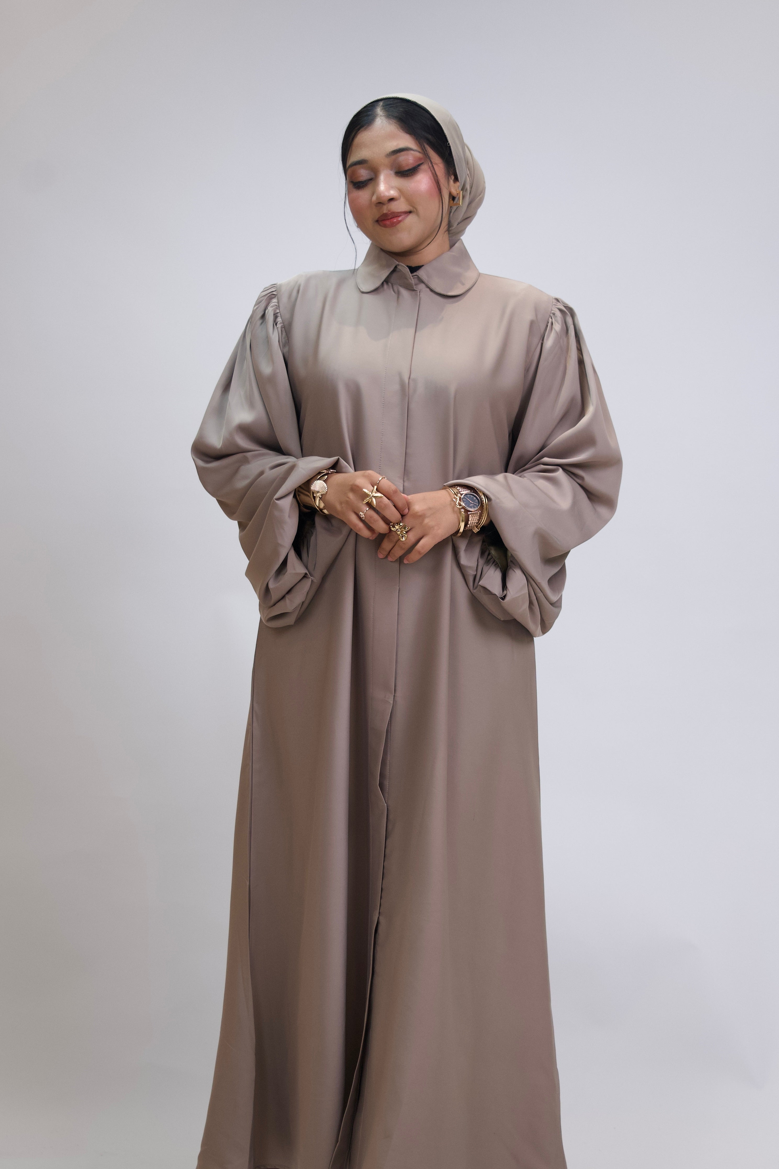 BALLOON SLEEVES ABAYAH - BEIGE