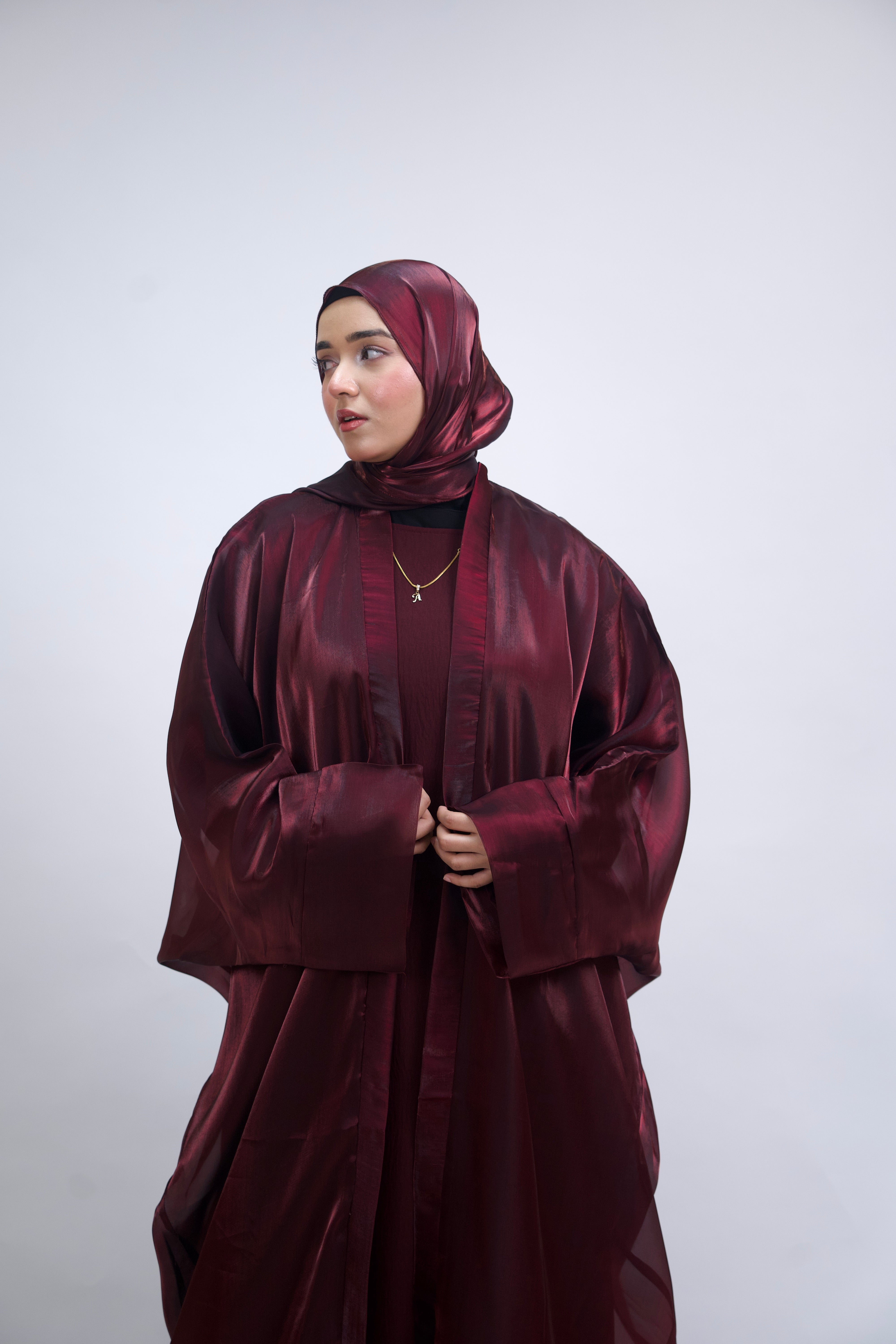 KHALEEJI ABAYAH - CHERRY MAROON