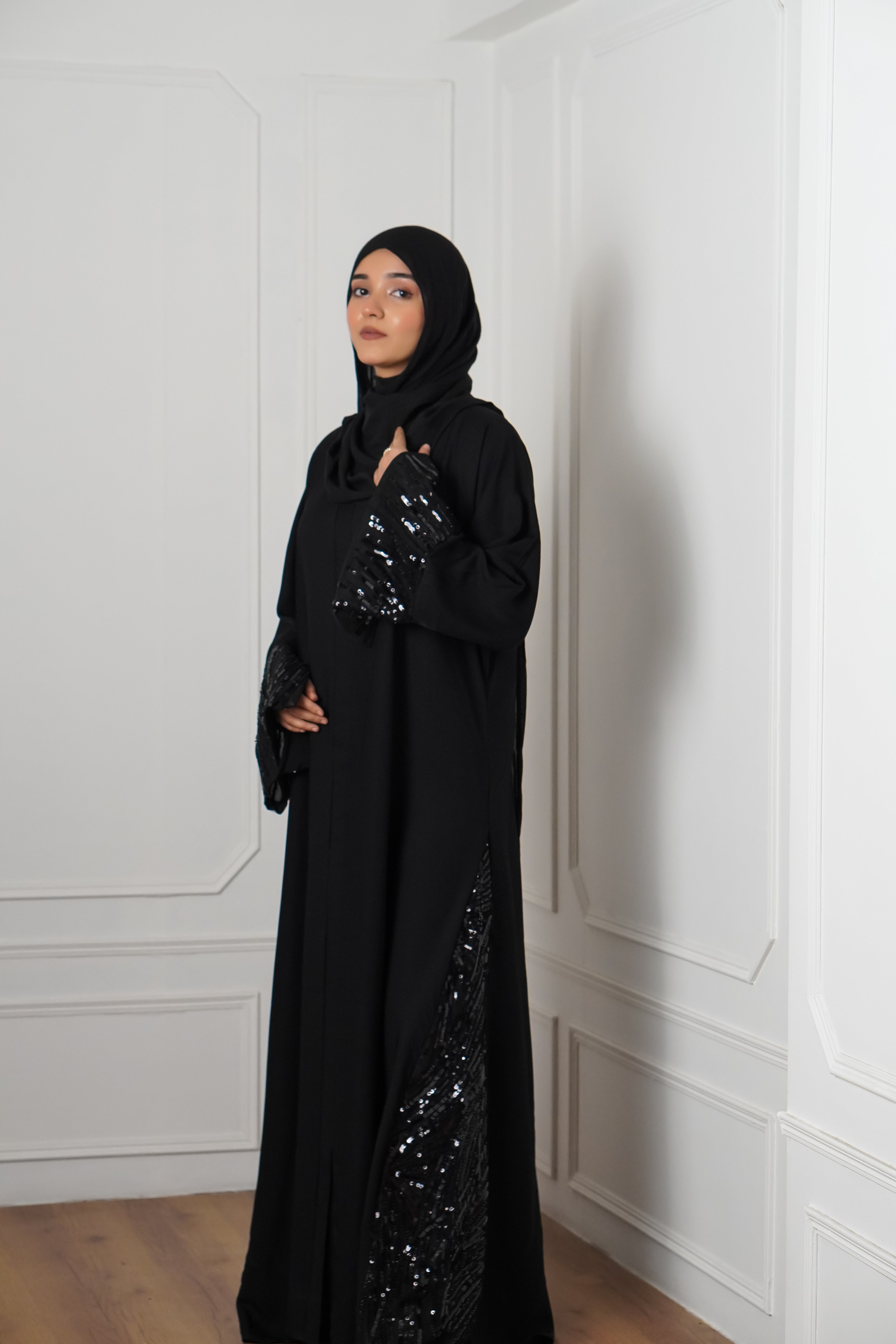Black Sequin Abayah