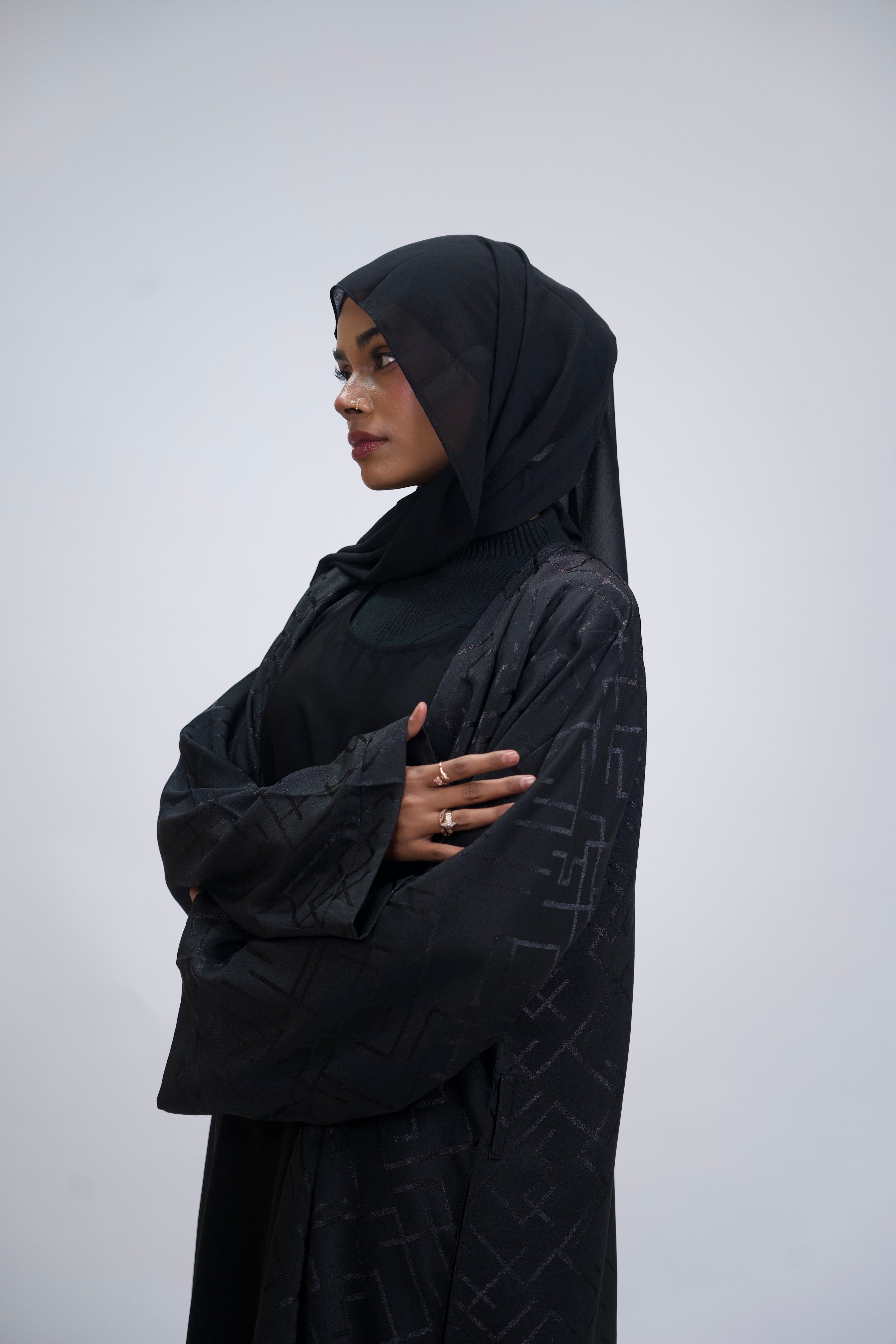 JACQUARD ABAYAH - 3 PIECE SET