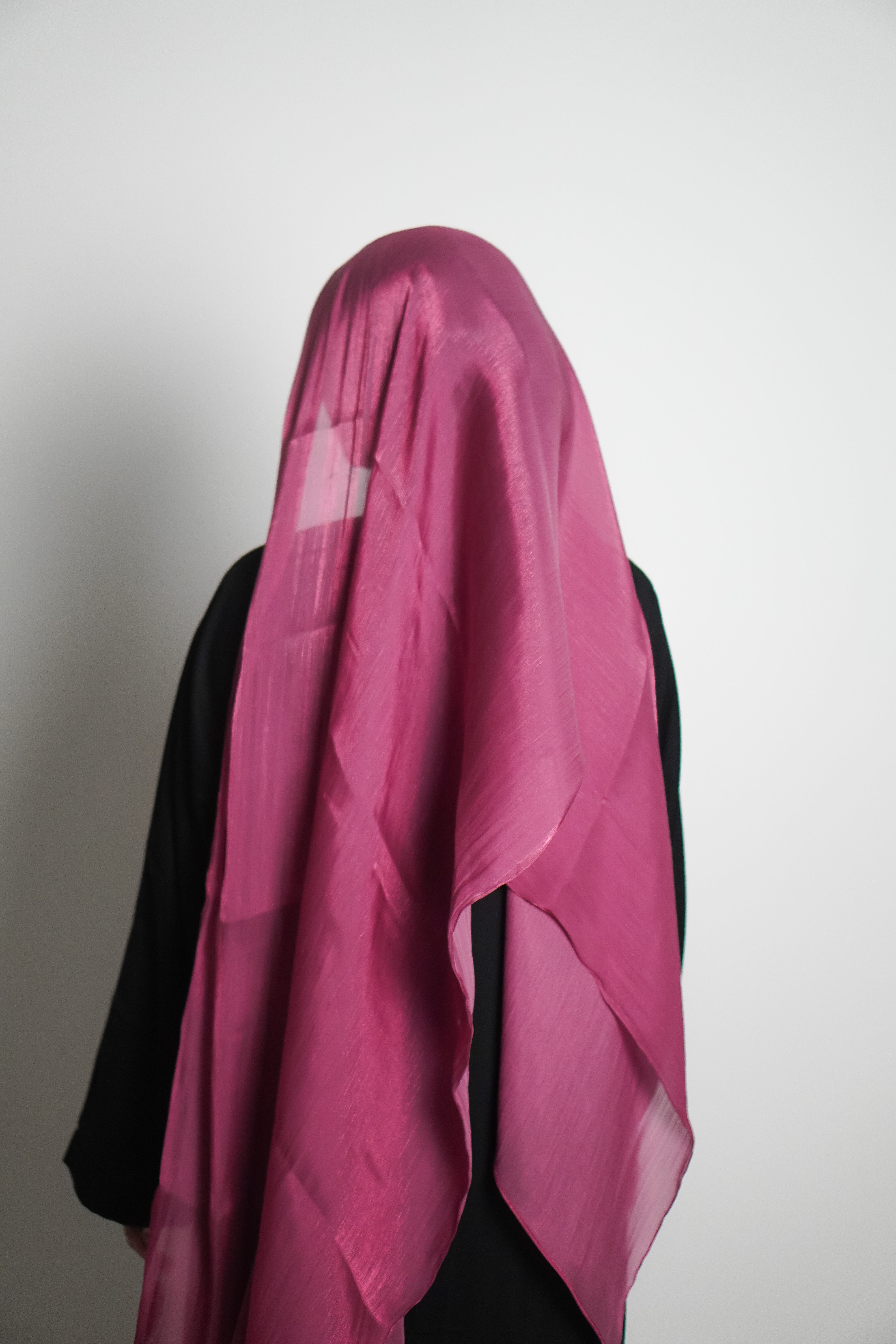 Premium Organza Hijab - Rose Pink