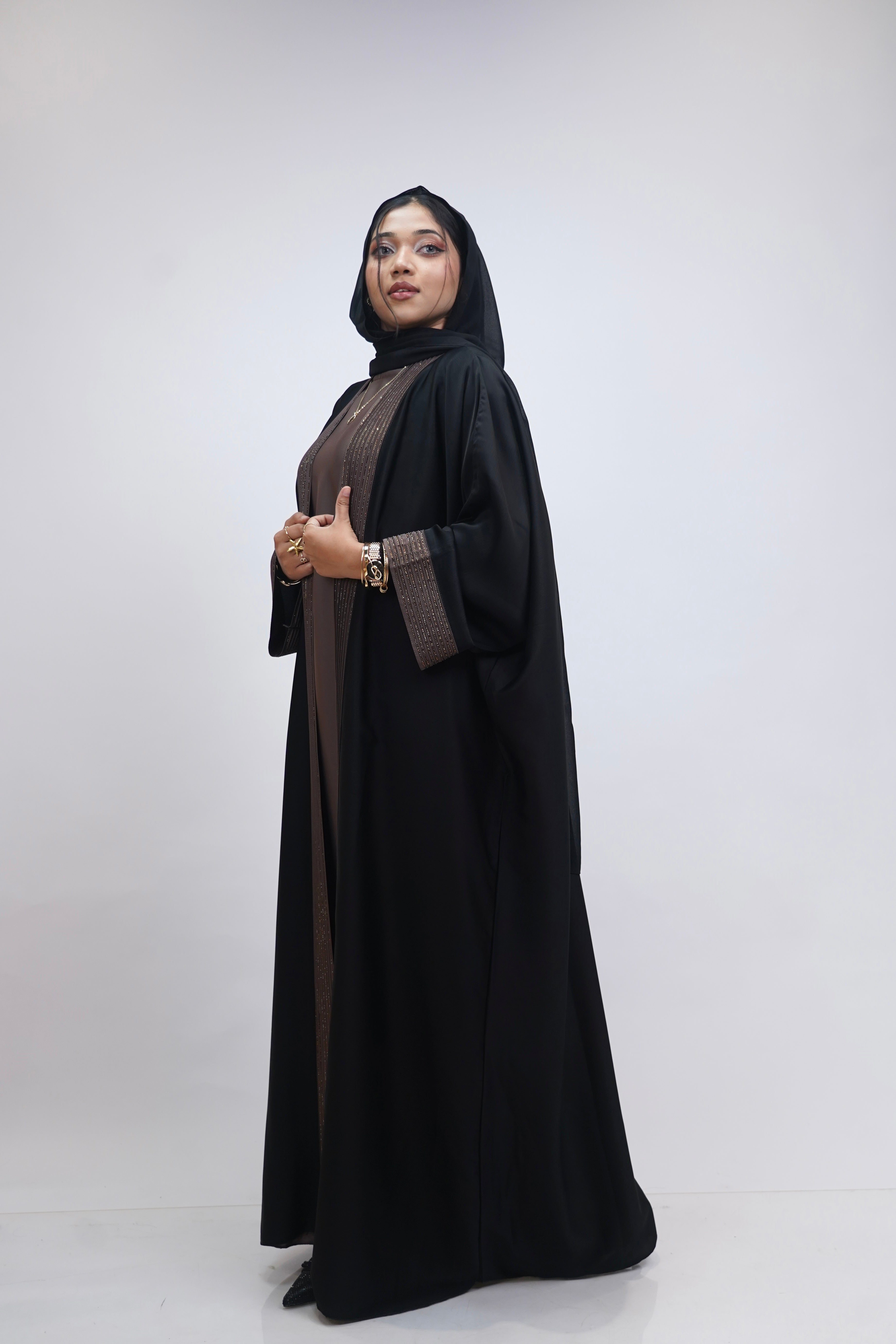 Rayah Brown Stone Abayah