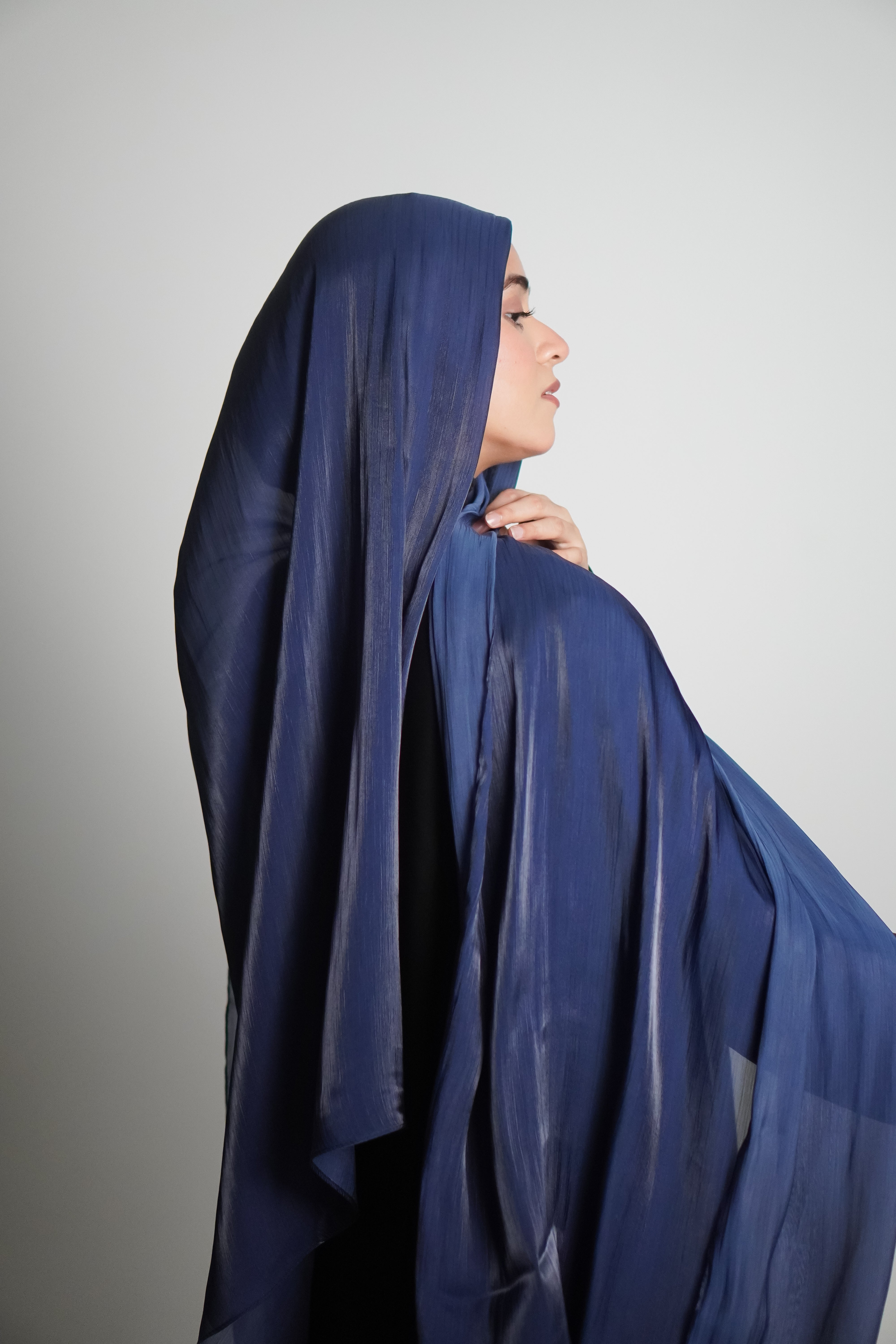 Premium Organza Hijab - Royal Blue