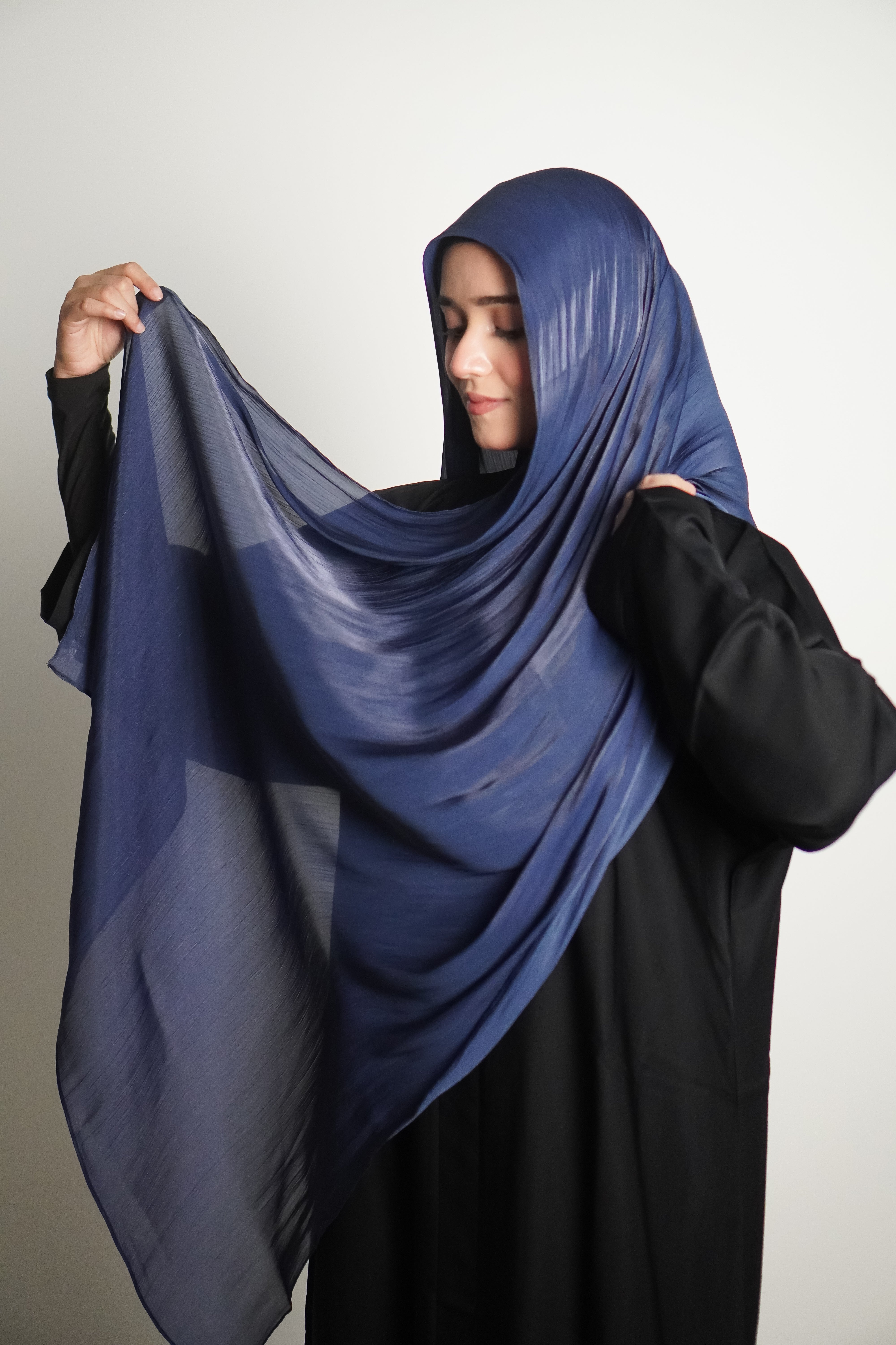 Premium Organza Hijab - Royal Blue