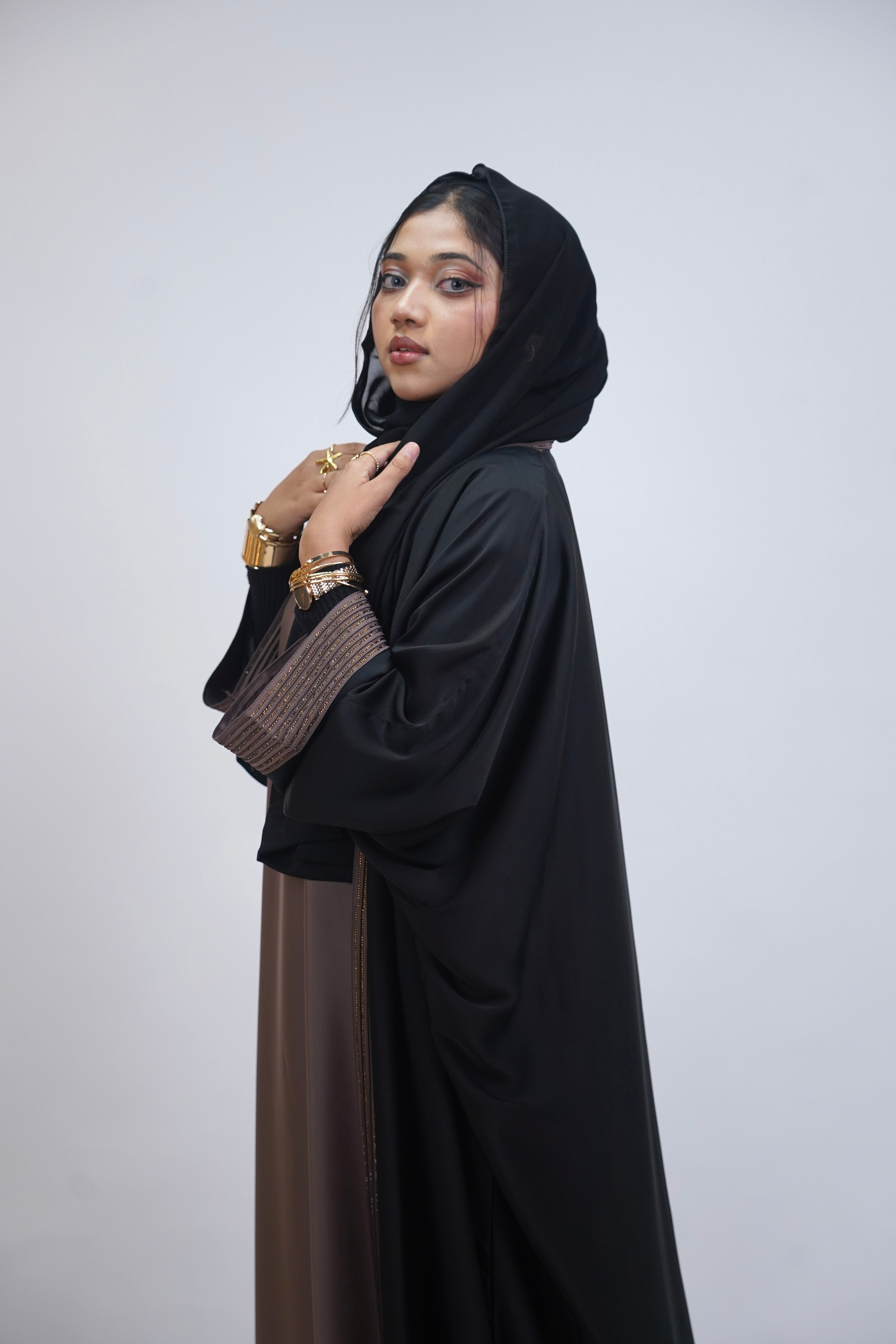 Rayah Brown Stone Abayah