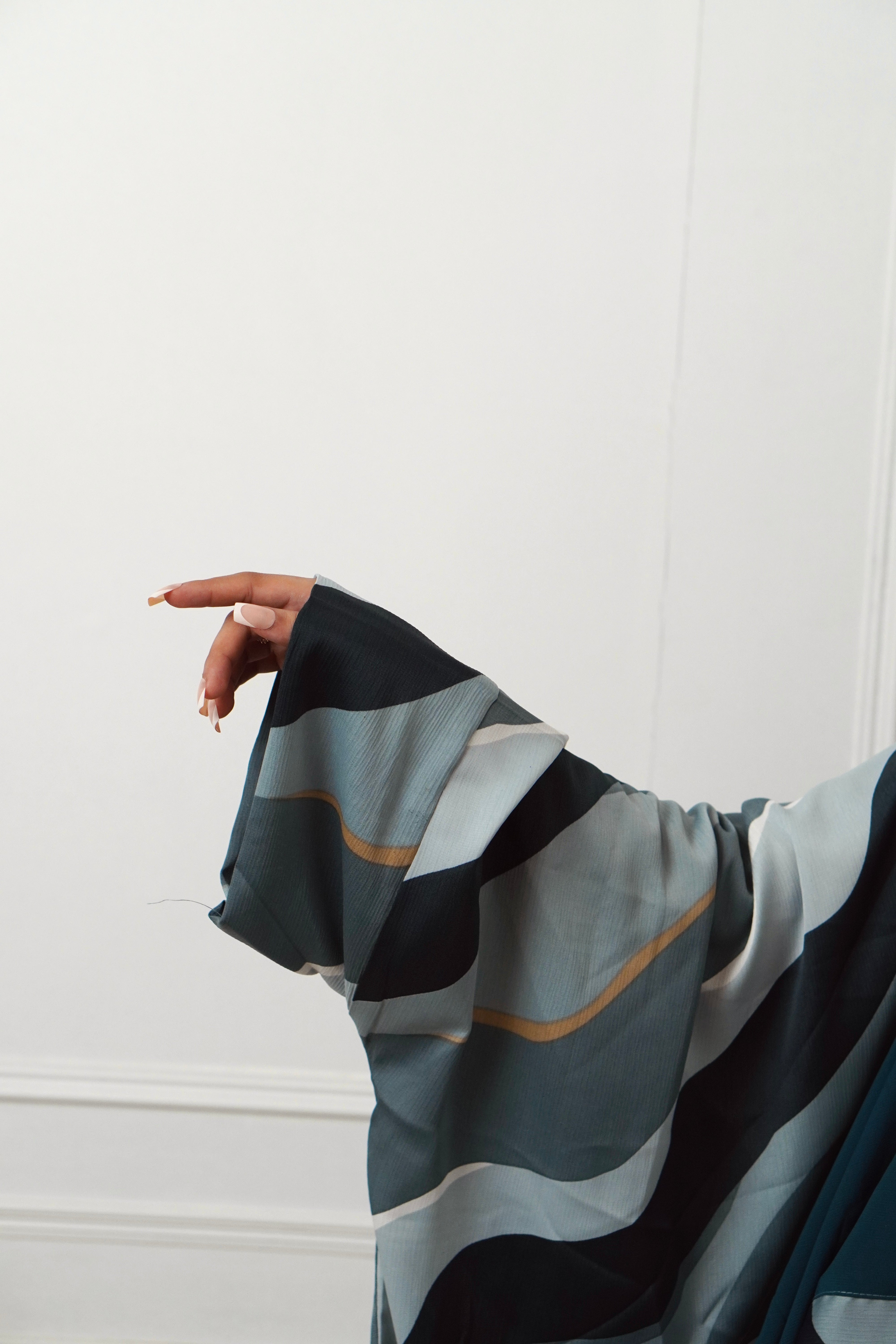 Y2K PRINTED ABAYAH - TURQUOISE