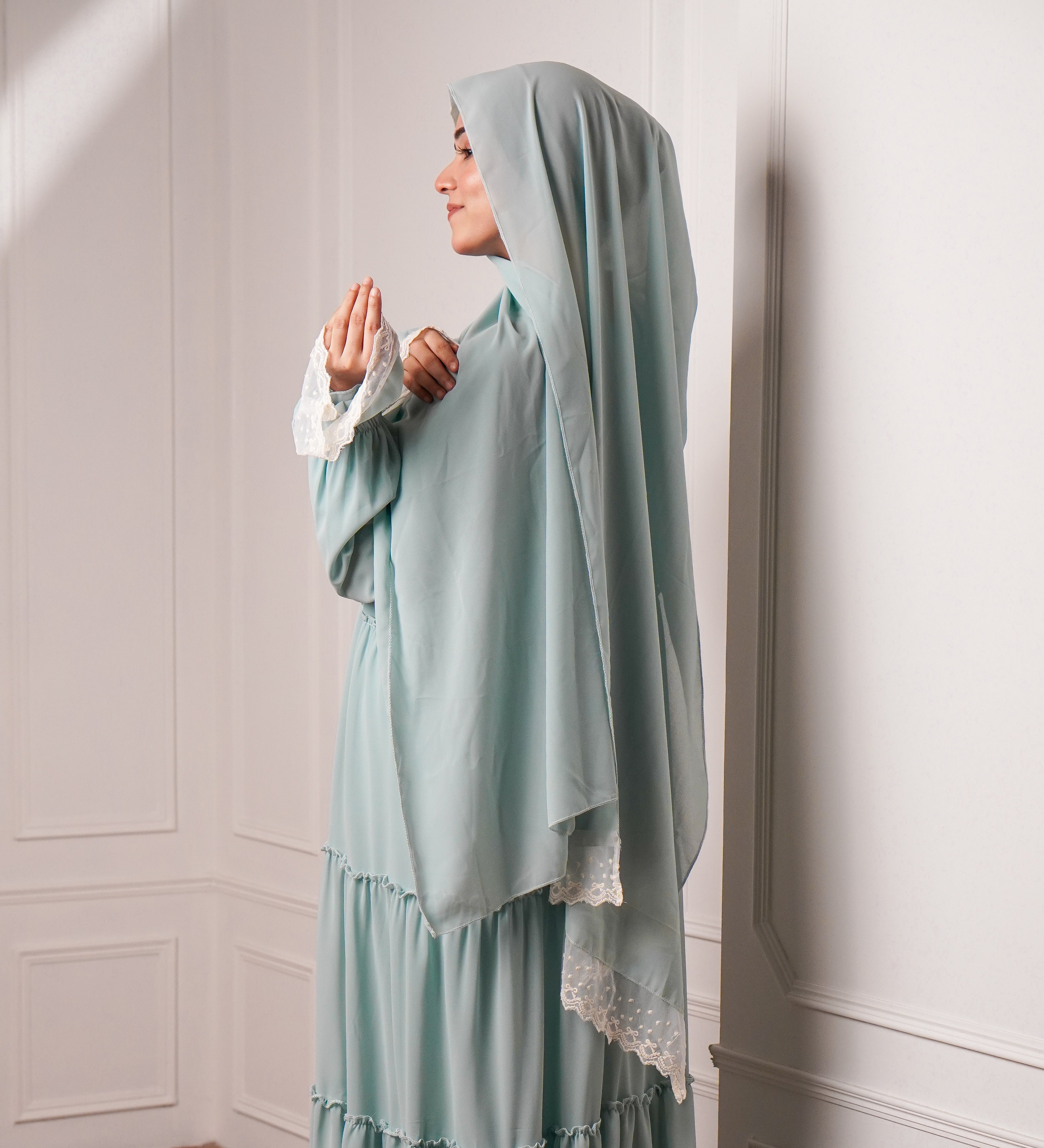 Feriha 2.0 Ruffled Dress - PASTEL GREEN
