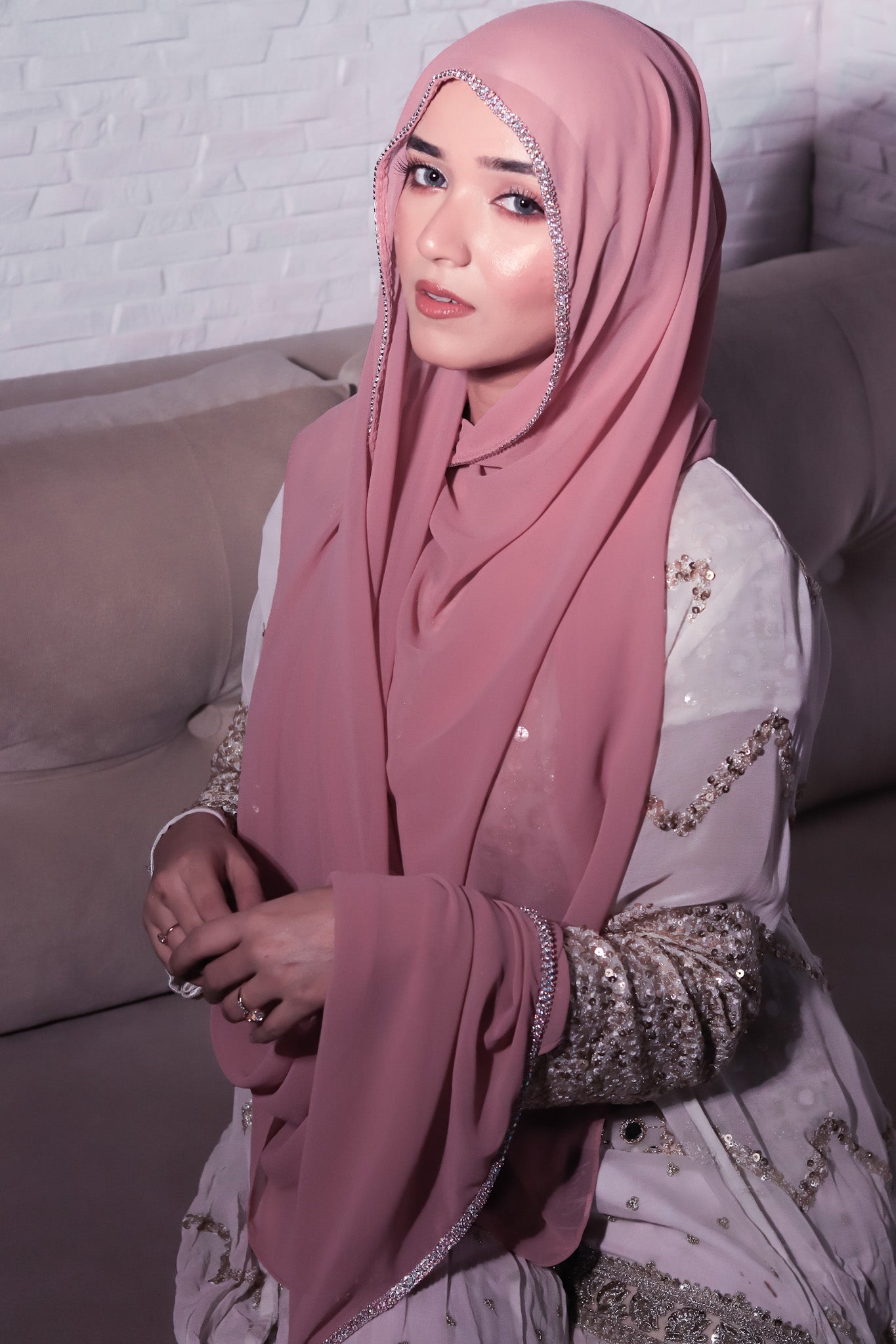Crystal Hijab - Pink