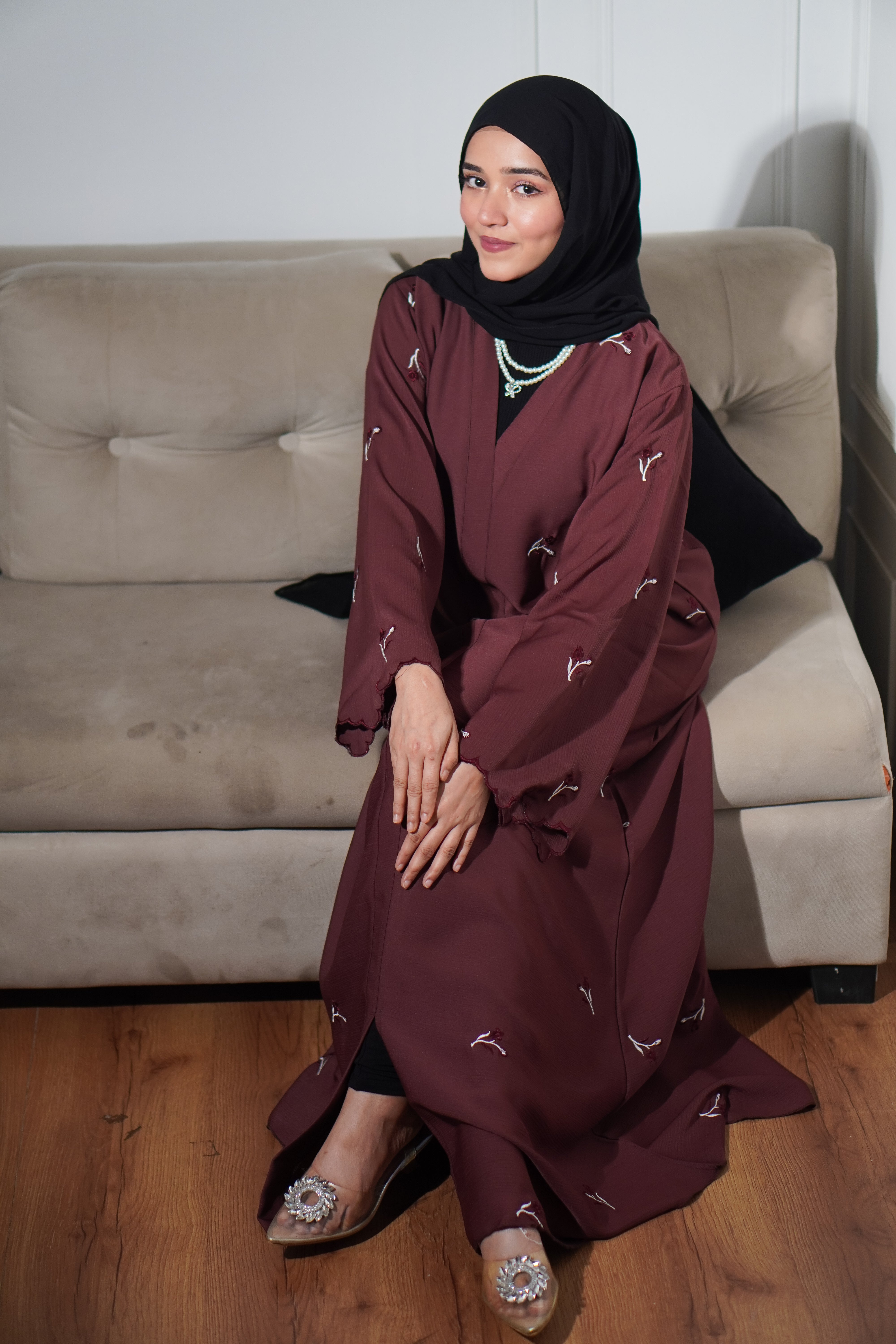 Zam Zam Abayah - Rustic Maroon