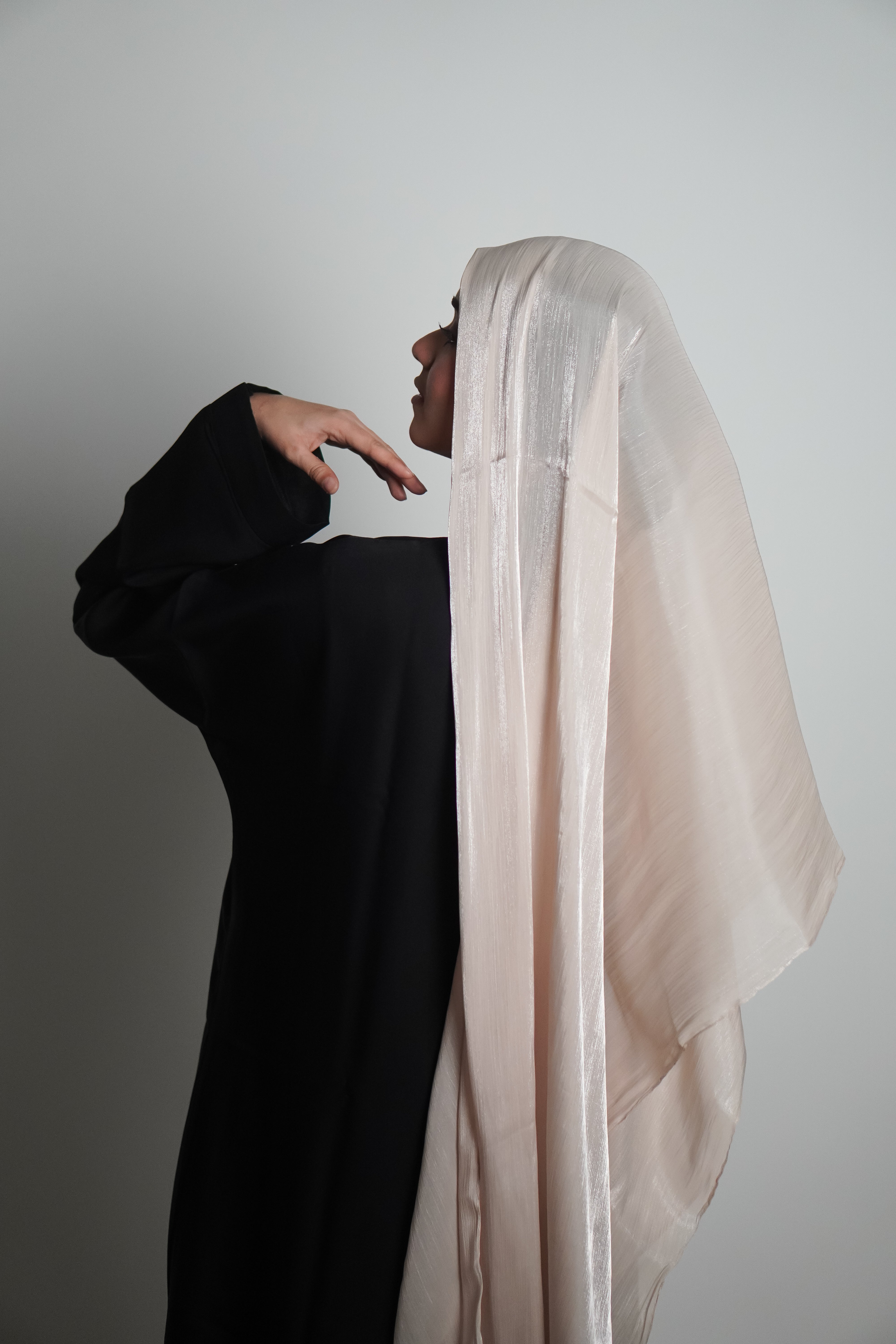 Premium Organza Hijab - Cremè Gold